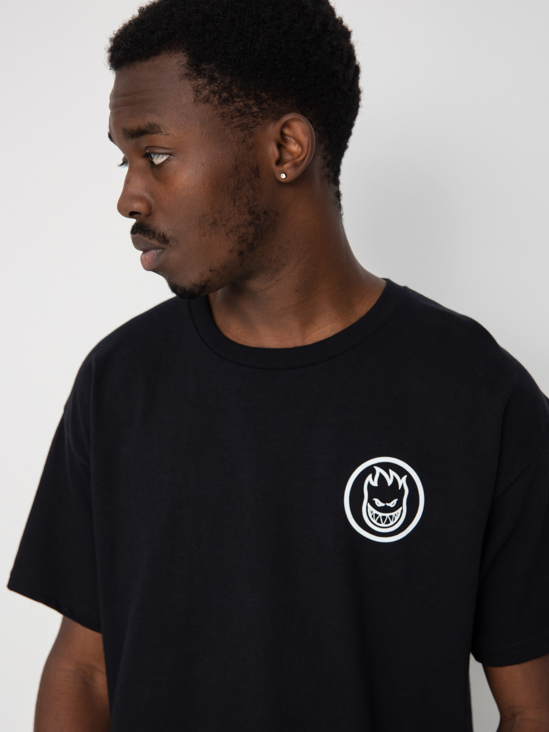 T-shirt Spitfire Classic Swirl (black w/white prints)