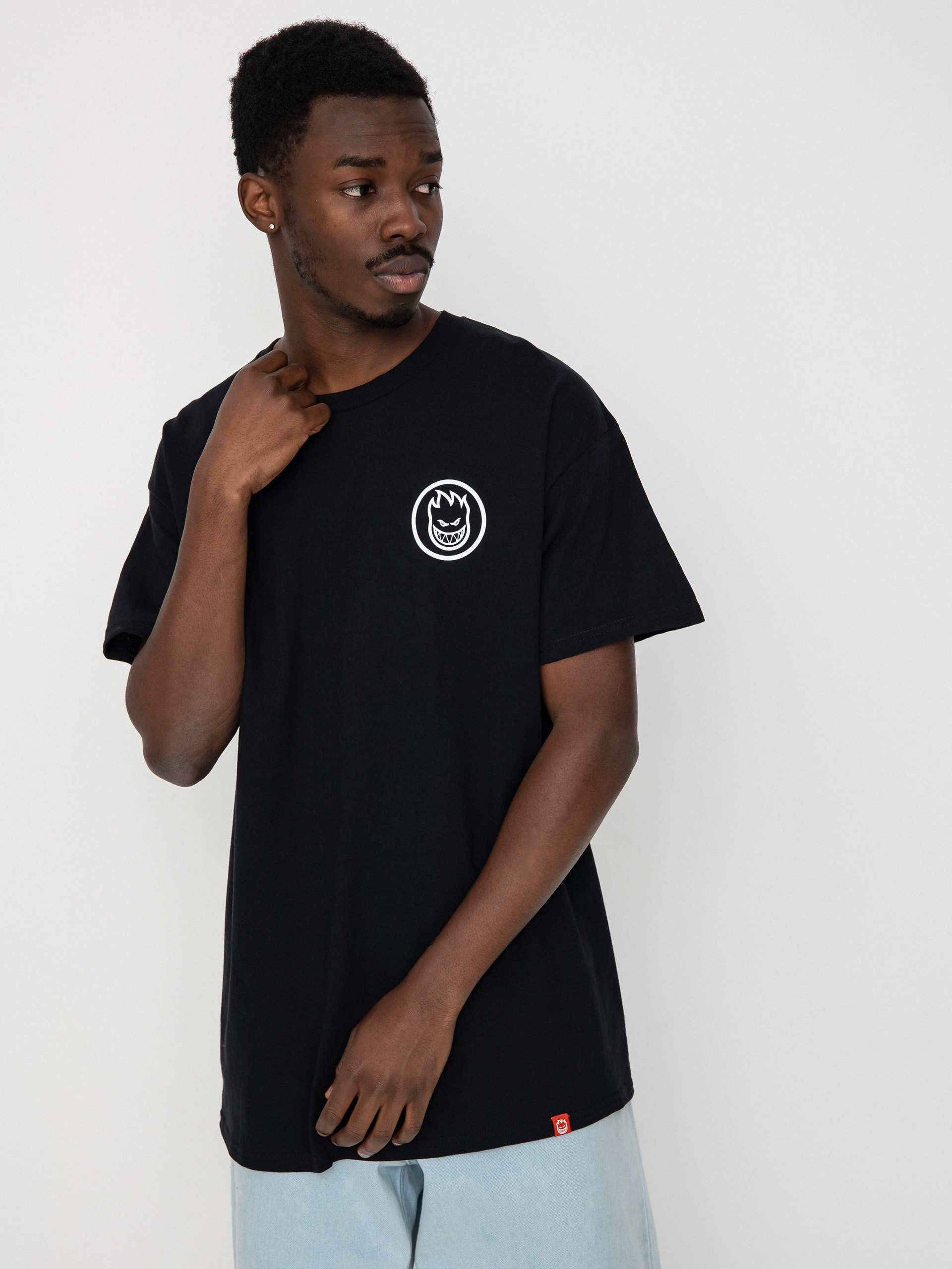 T-shirt Spitfire Classic Swirl (black w/white prints)