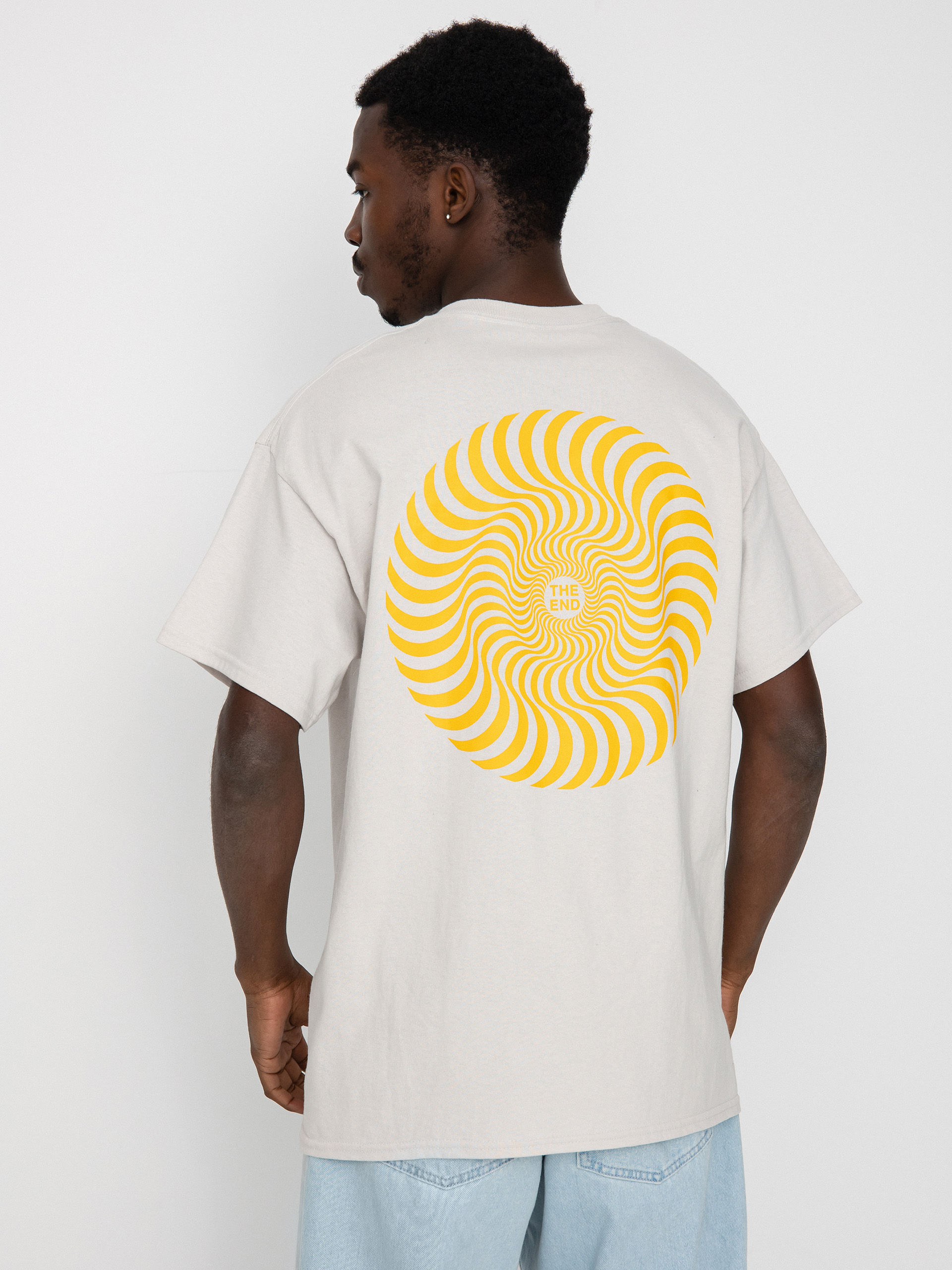 T-shirt Spitfire Classic Swirl (ice grey w/gold prints)