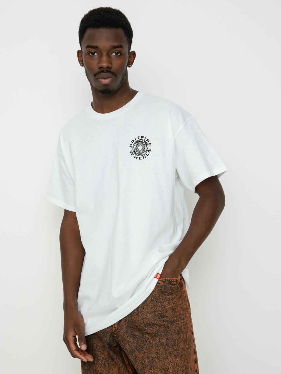 T-shirt Spitfire Classic 87 Swirl (white w/black prints)