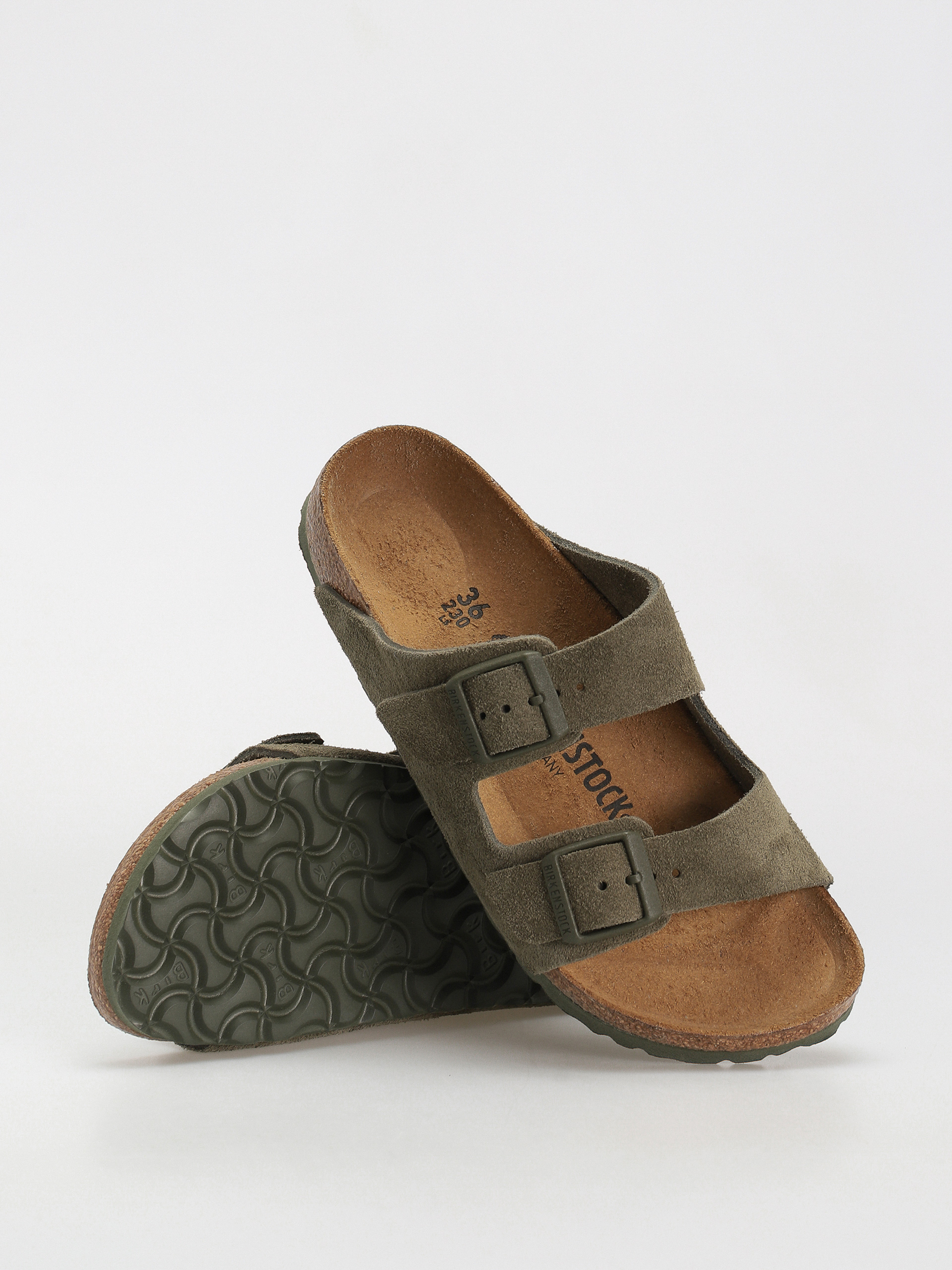 Klapki Birkenstock Arizona Suede Leather Narrow Wmn (thyme)