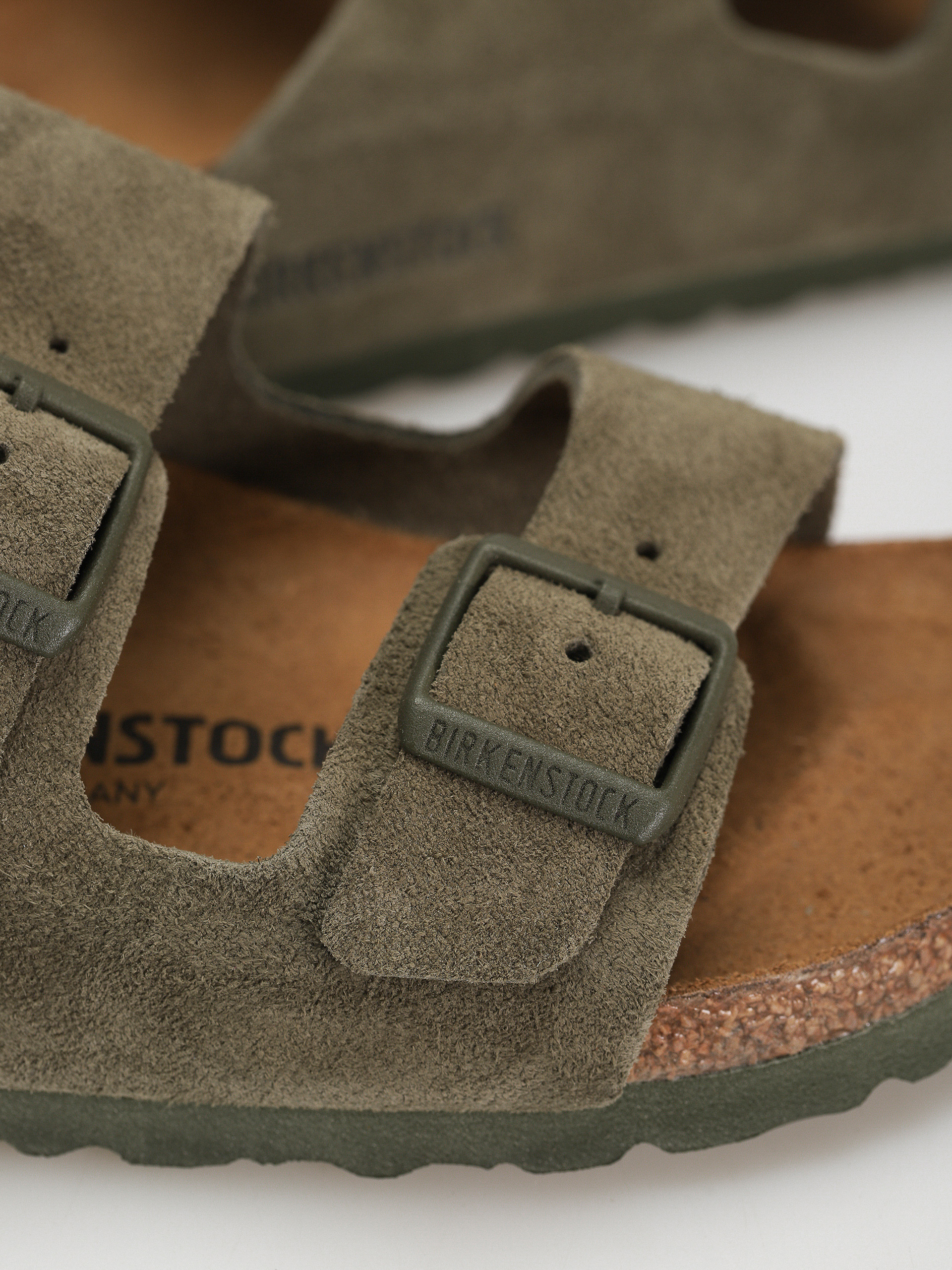 Klapki Birkenstock Arizona Suede Leather Narrow Wmn (thyme)