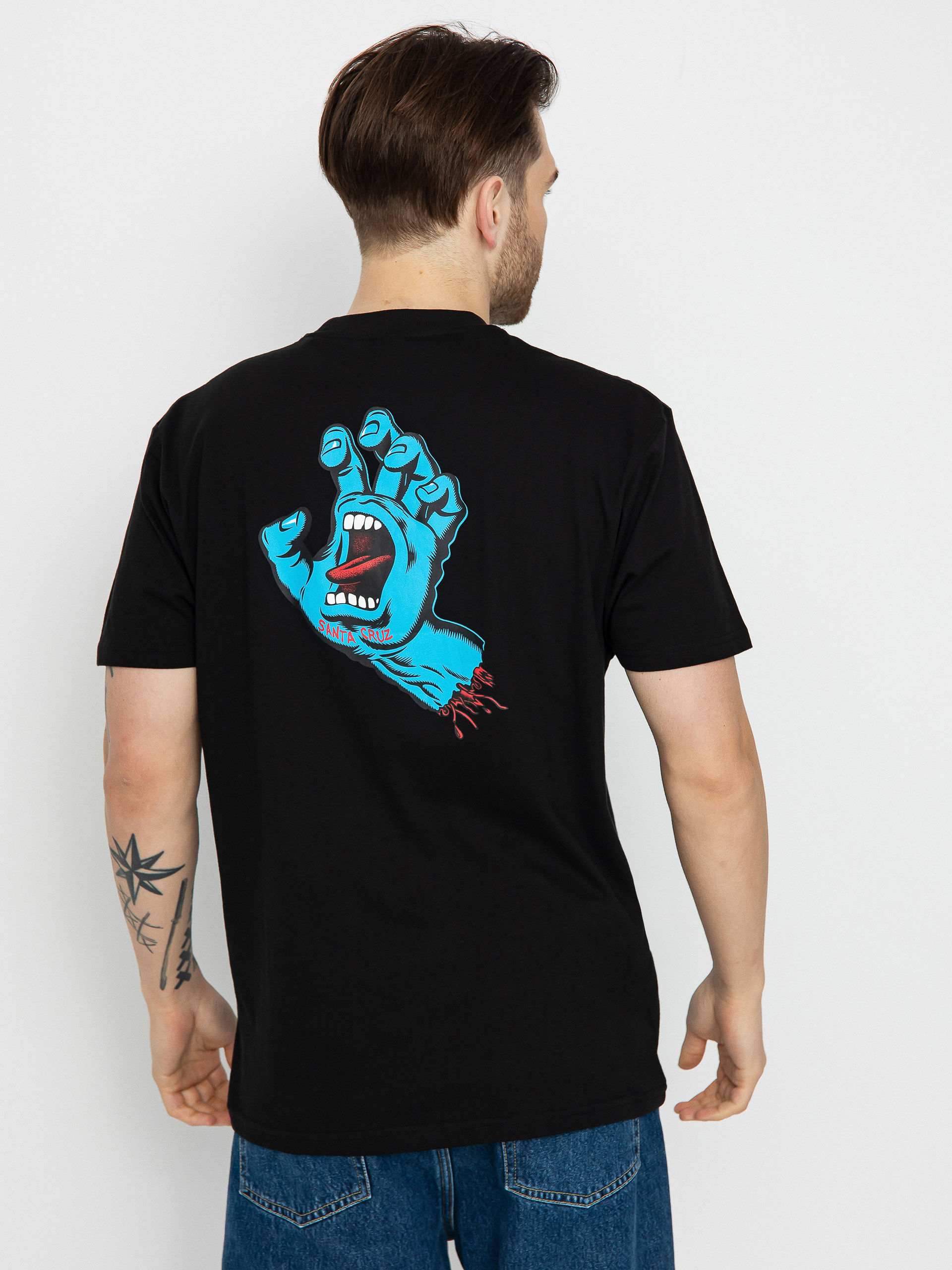 T-shirt Santa Cruz Screaming Hand Chest (black)