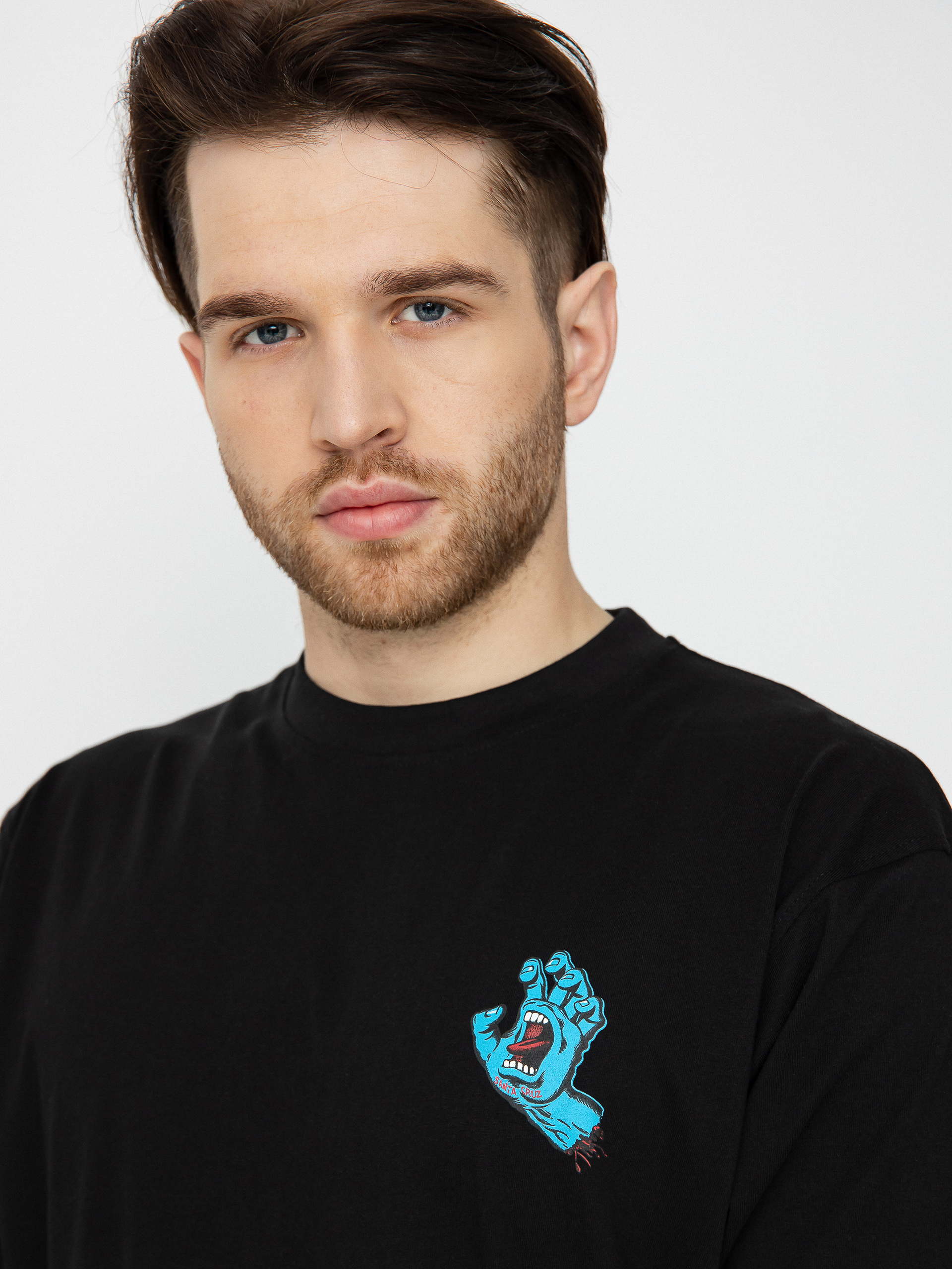 T-shirt Santa Cruz Screaming Hand Chest (black)