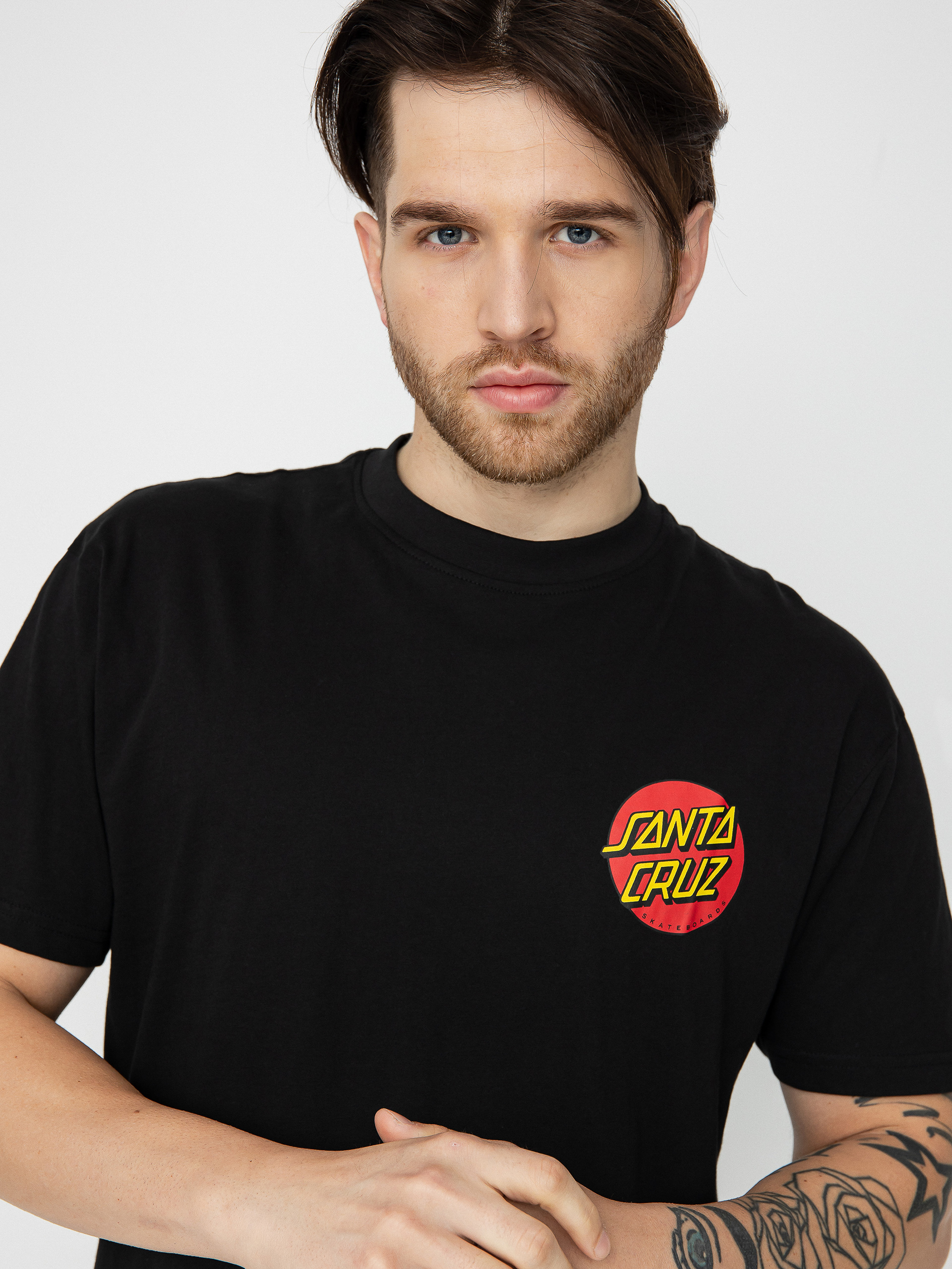 T-shirt Santa Cruz Classic Dot Chest - czarny (black)