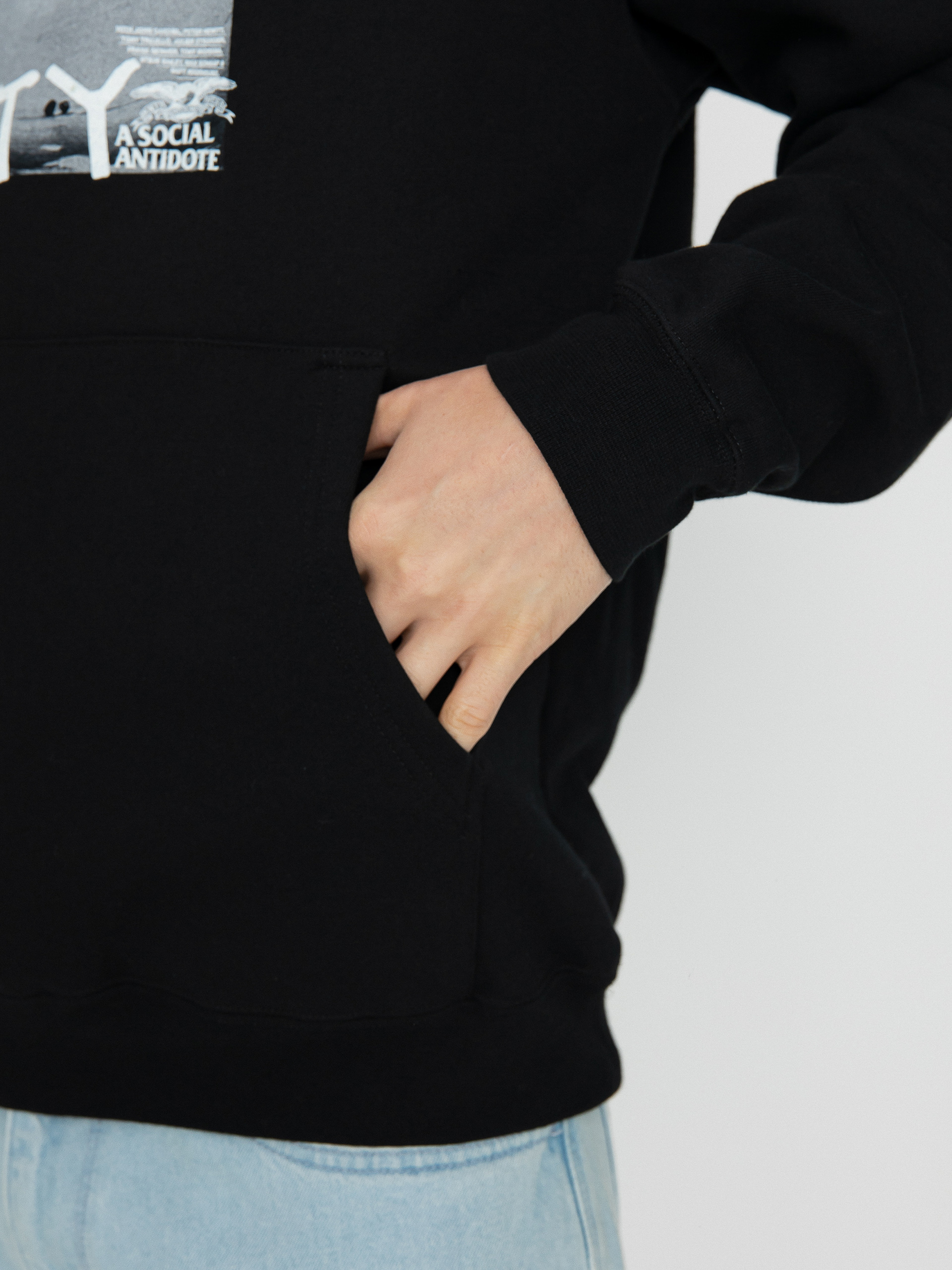 Bluza z kapturem Antihero Tent City HD (black w/photo print)