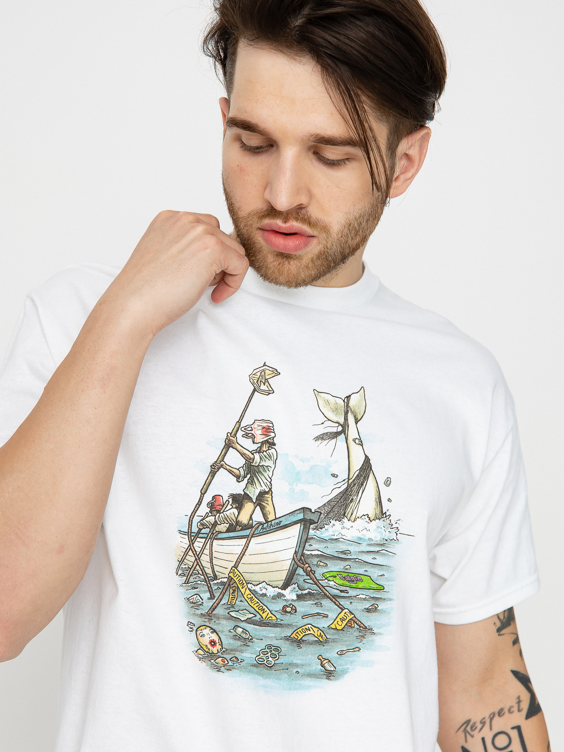 T-shirt Antihero Plastics (white w/multi color print)