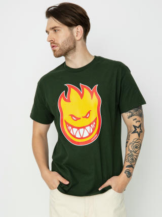 T-shirt Spitfire Bighead Fill (forest green w/gold & red print)