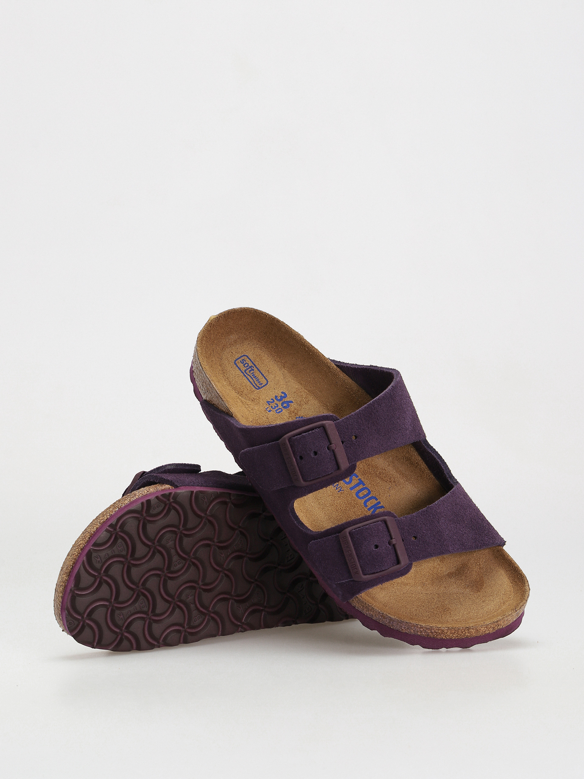 Klapki Birkenstock Arizona Suede Leather Narrow Wmn (wine)