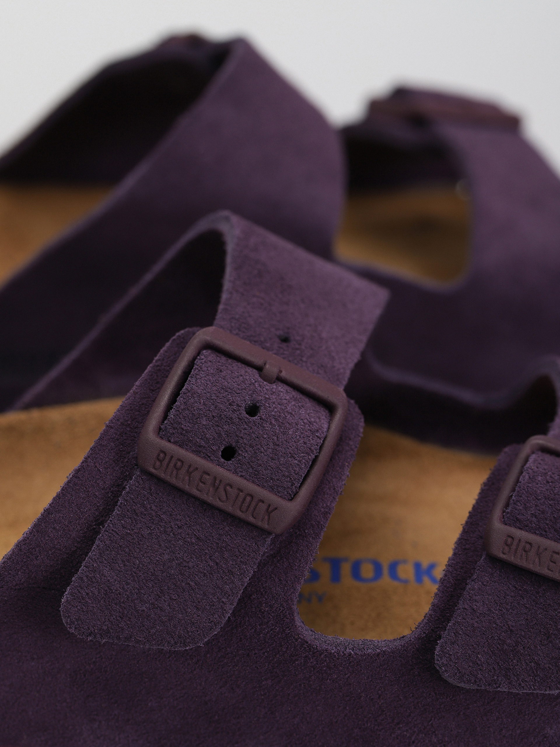 Klapki Birkenstock Arizona Suede Leather Narrow Wmn (wine)