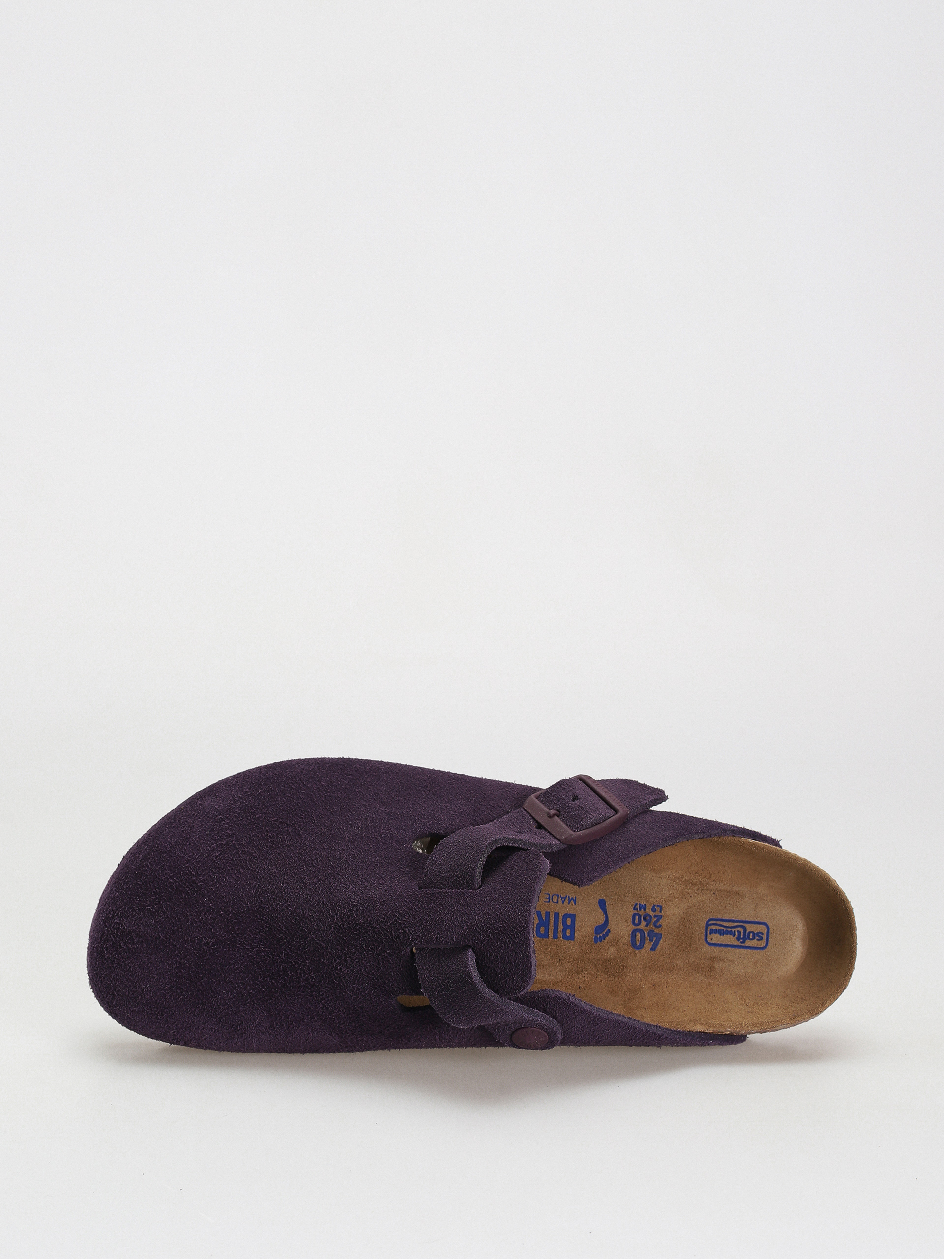 Klapki Birkenstock Boston Suede Leather Narrow Wmn (wine)