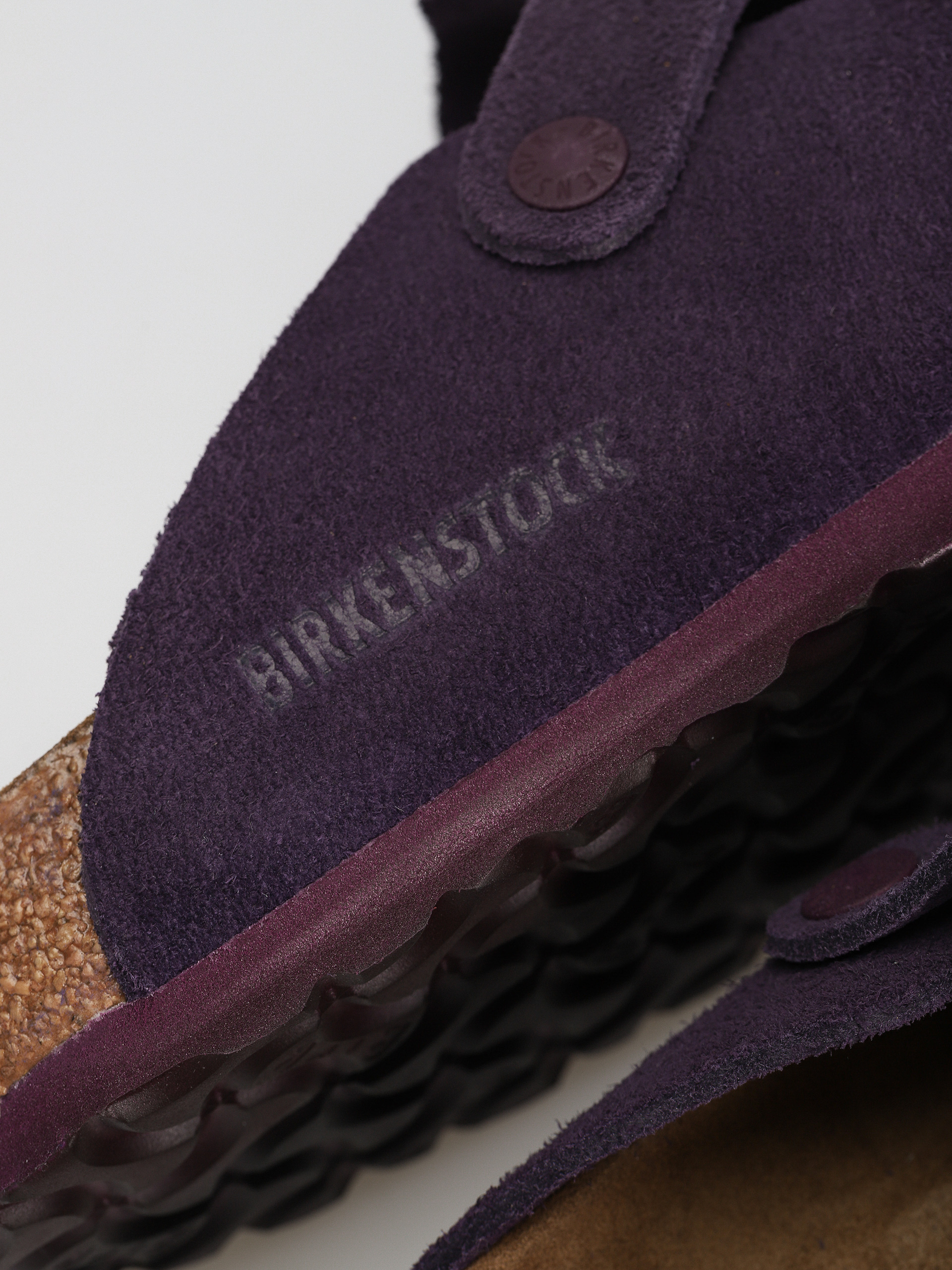 Klapki Birkenstock Boston Suede Leather Narrow Wmn (wine)