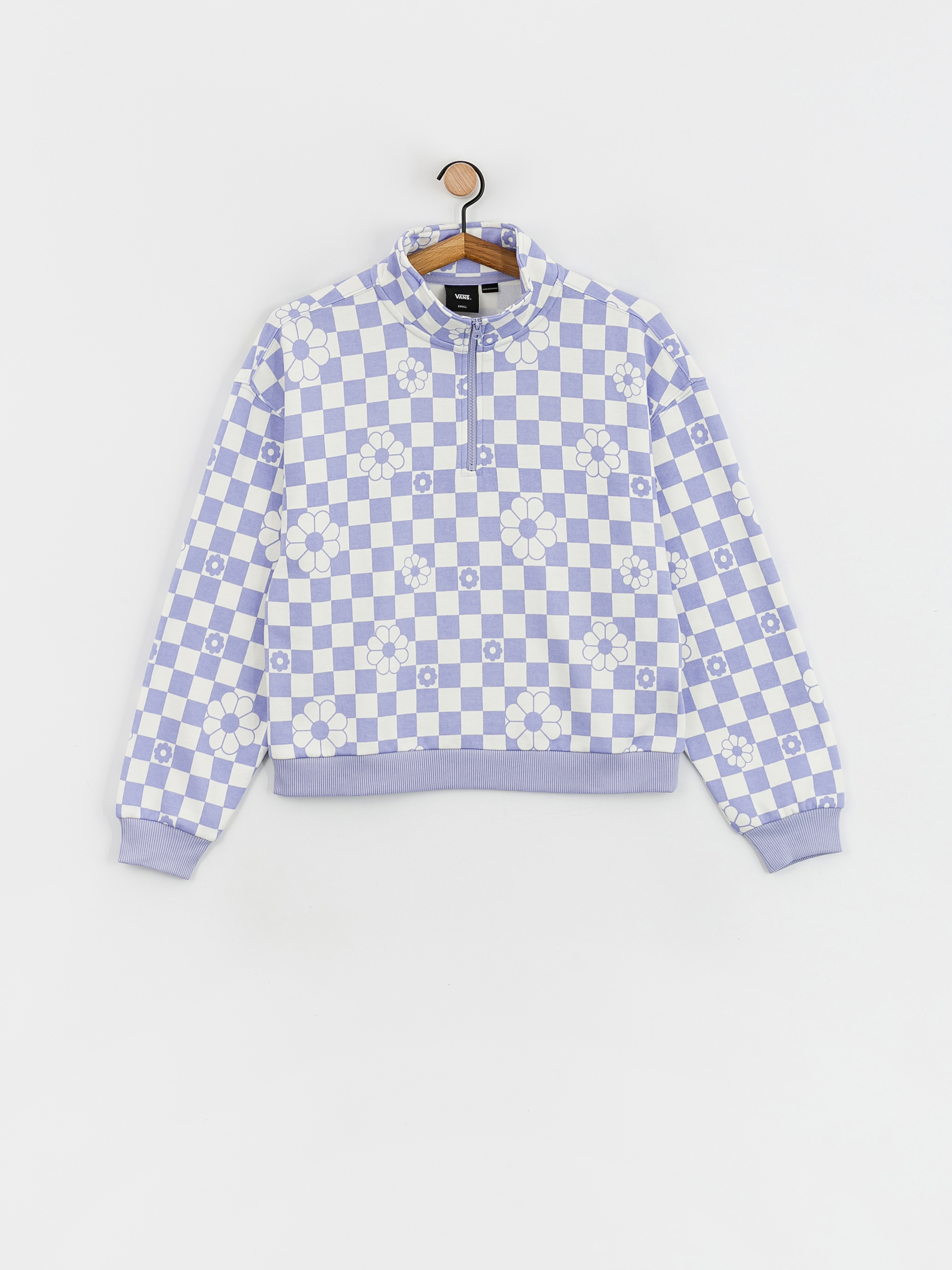 Bluza Vans Fairlands Mock Neck Wmn (floral checkerboard sweet lavender)