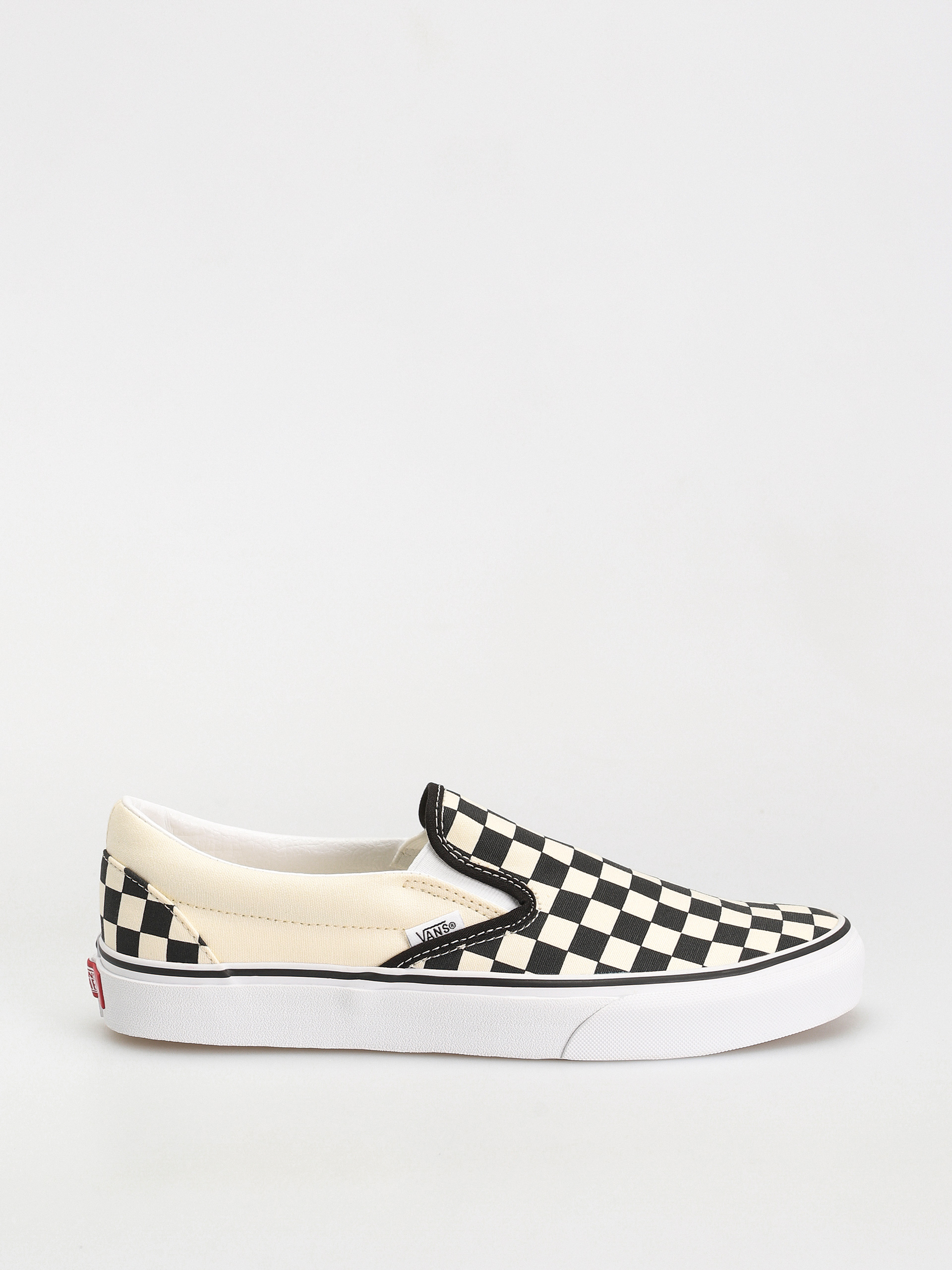Buty Vans Classic Slip On biały, czarny (blk whtchckerboard/white) - Main Image