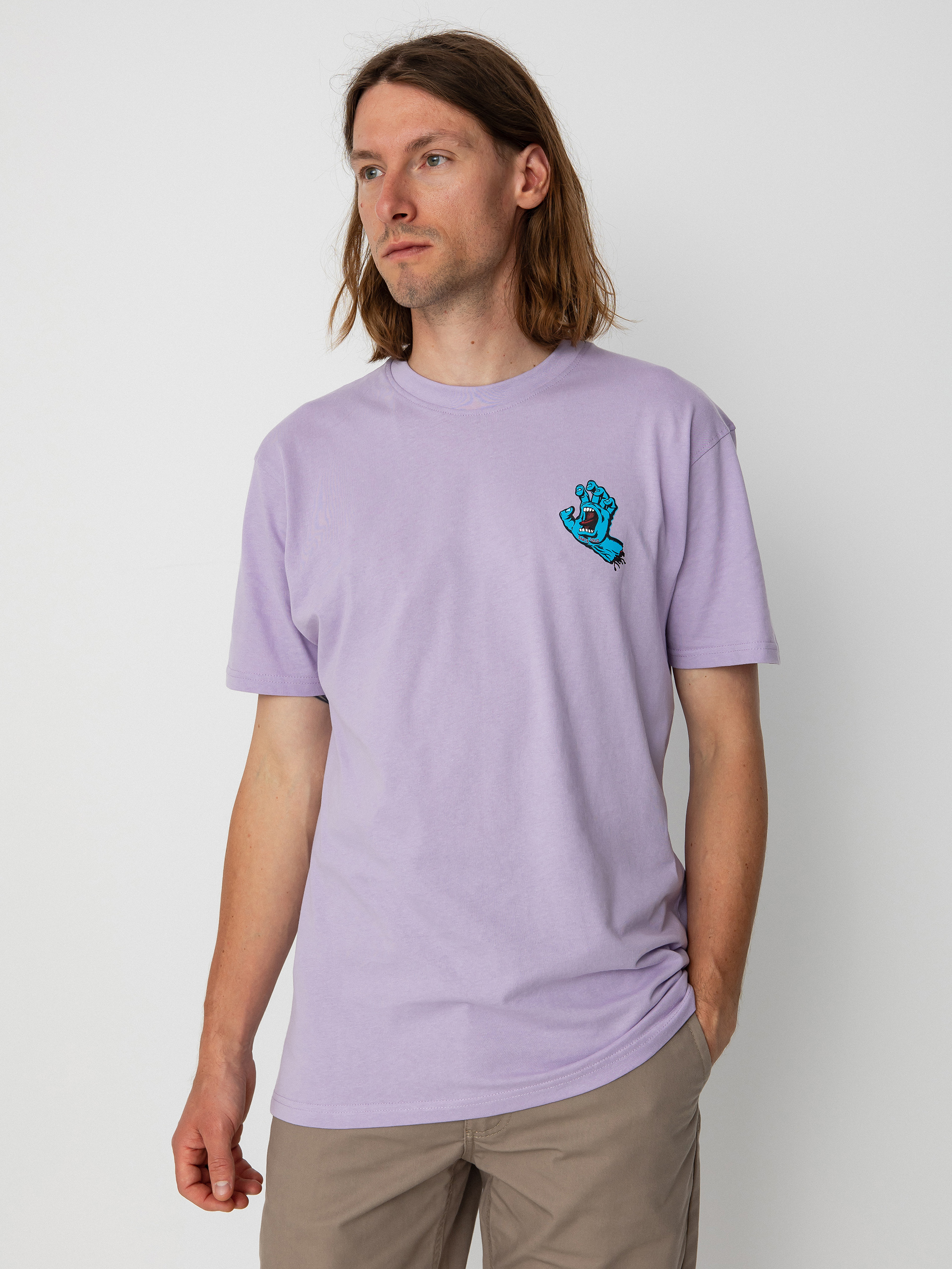 T-shirt Santa Cruz Screaming Hand Chest (digital lavender)