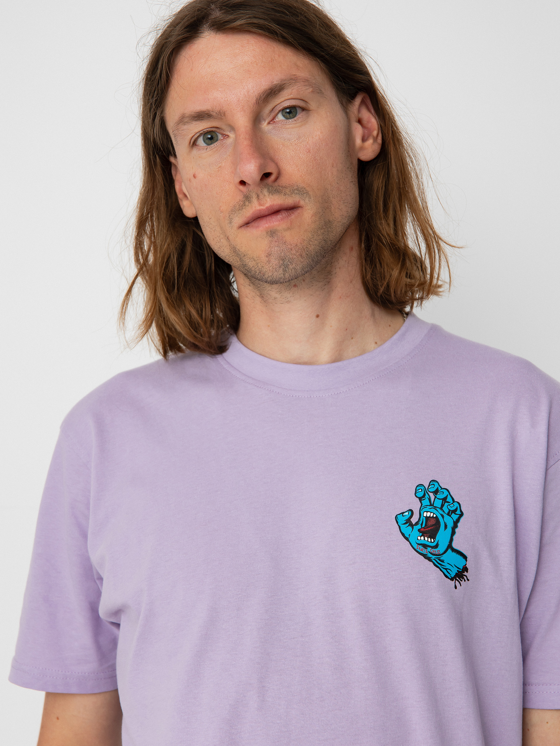 T-shirt Santa Cruz Screaming Hand Chest (digital lavender)