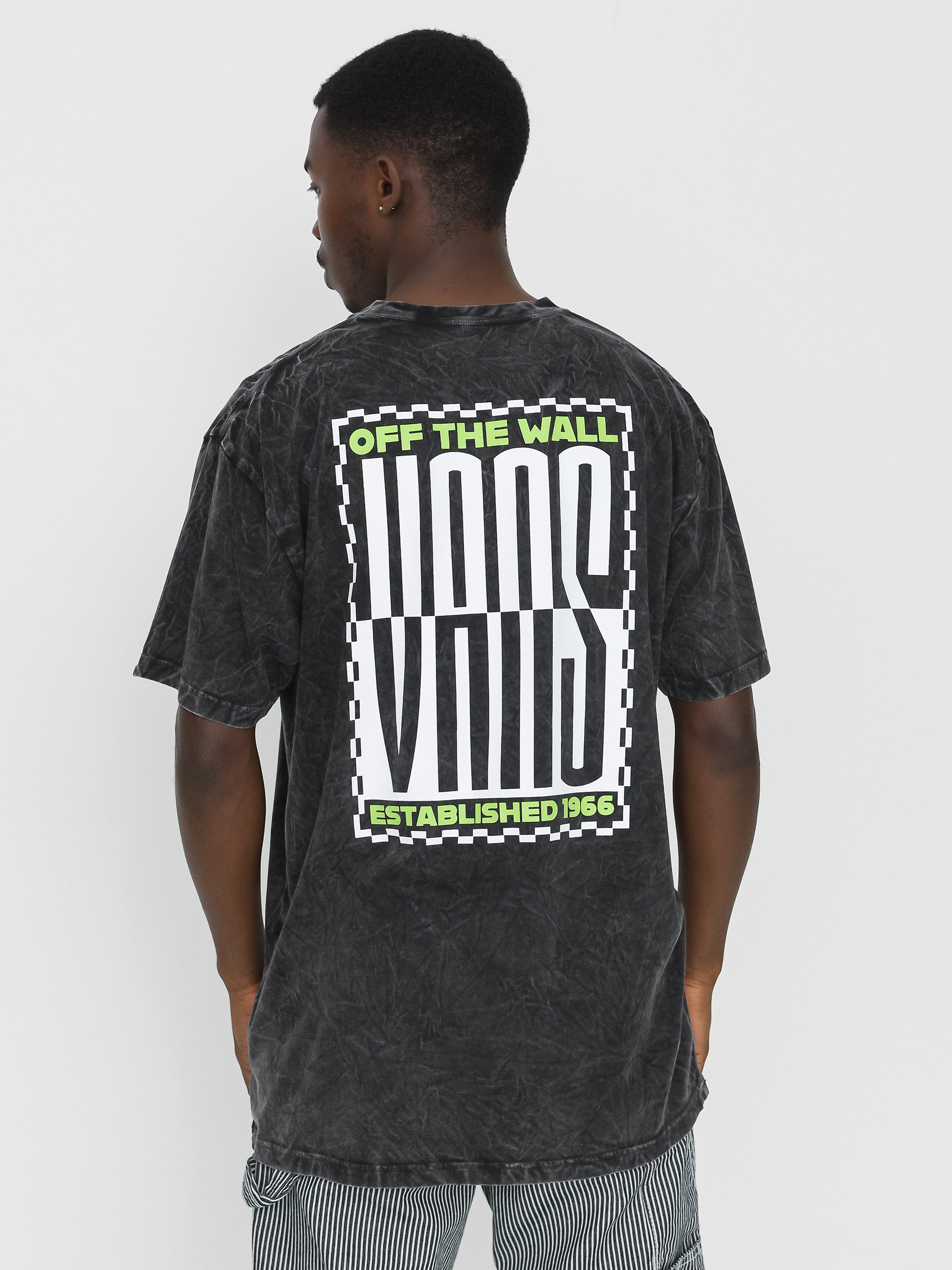 T-shirt Vans Stacked Tie Dye Logo (black)