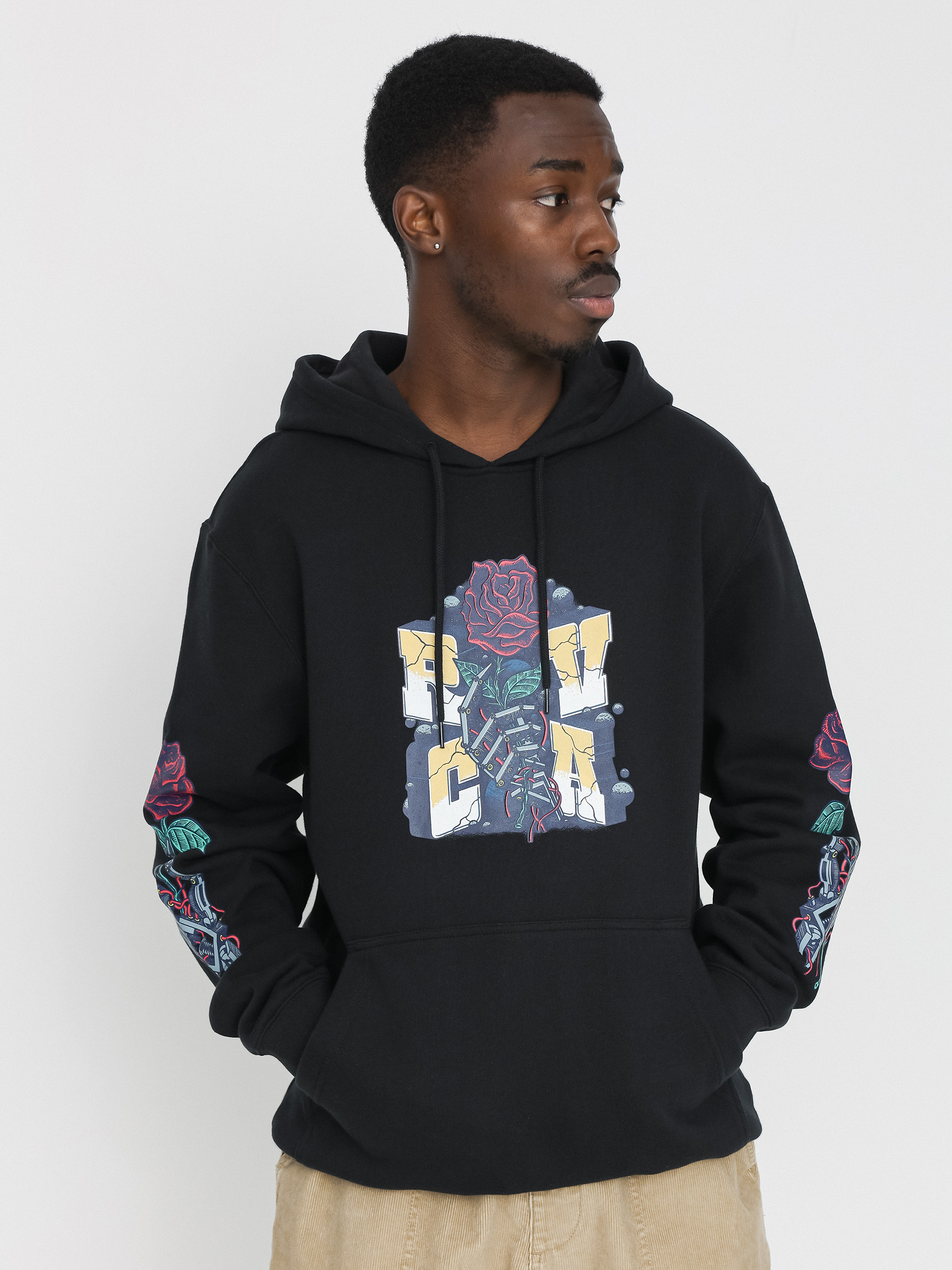 Bluza z kapturem RVCA Mandroid HD (black)
