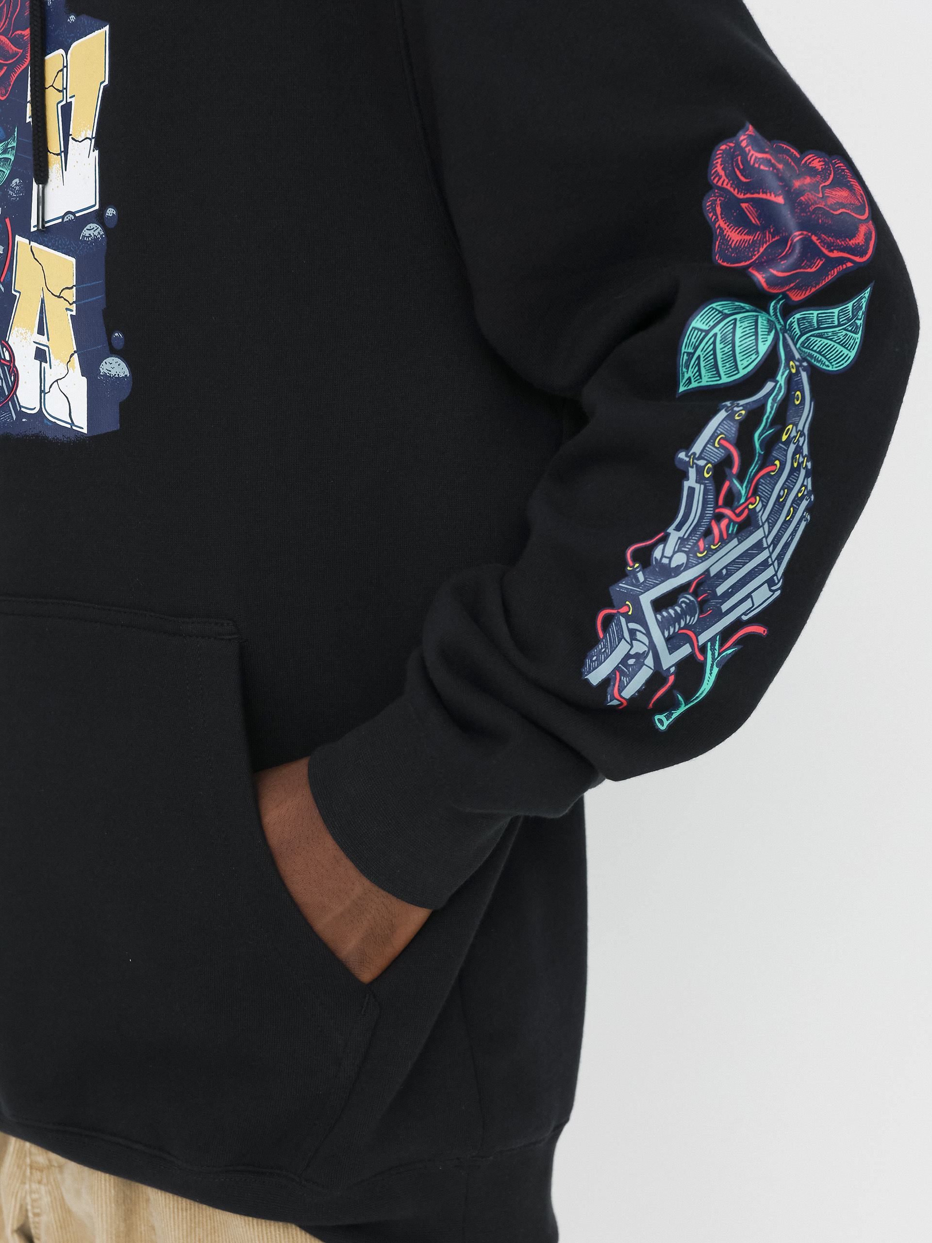 Bluza z kapturem RVCA Mandroid HD (black)