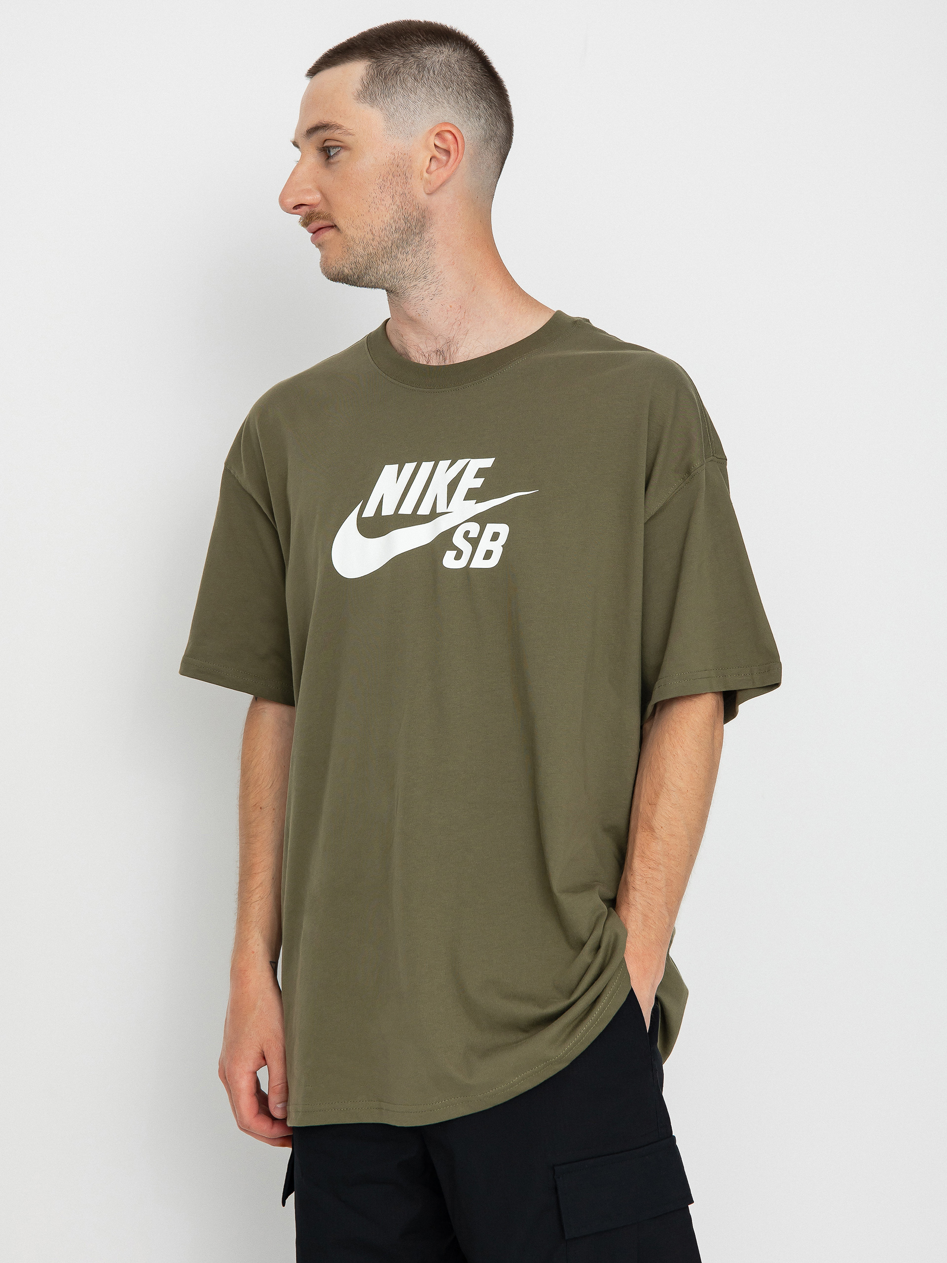 T-shirt Nike SB Logo HBR (medium olive)