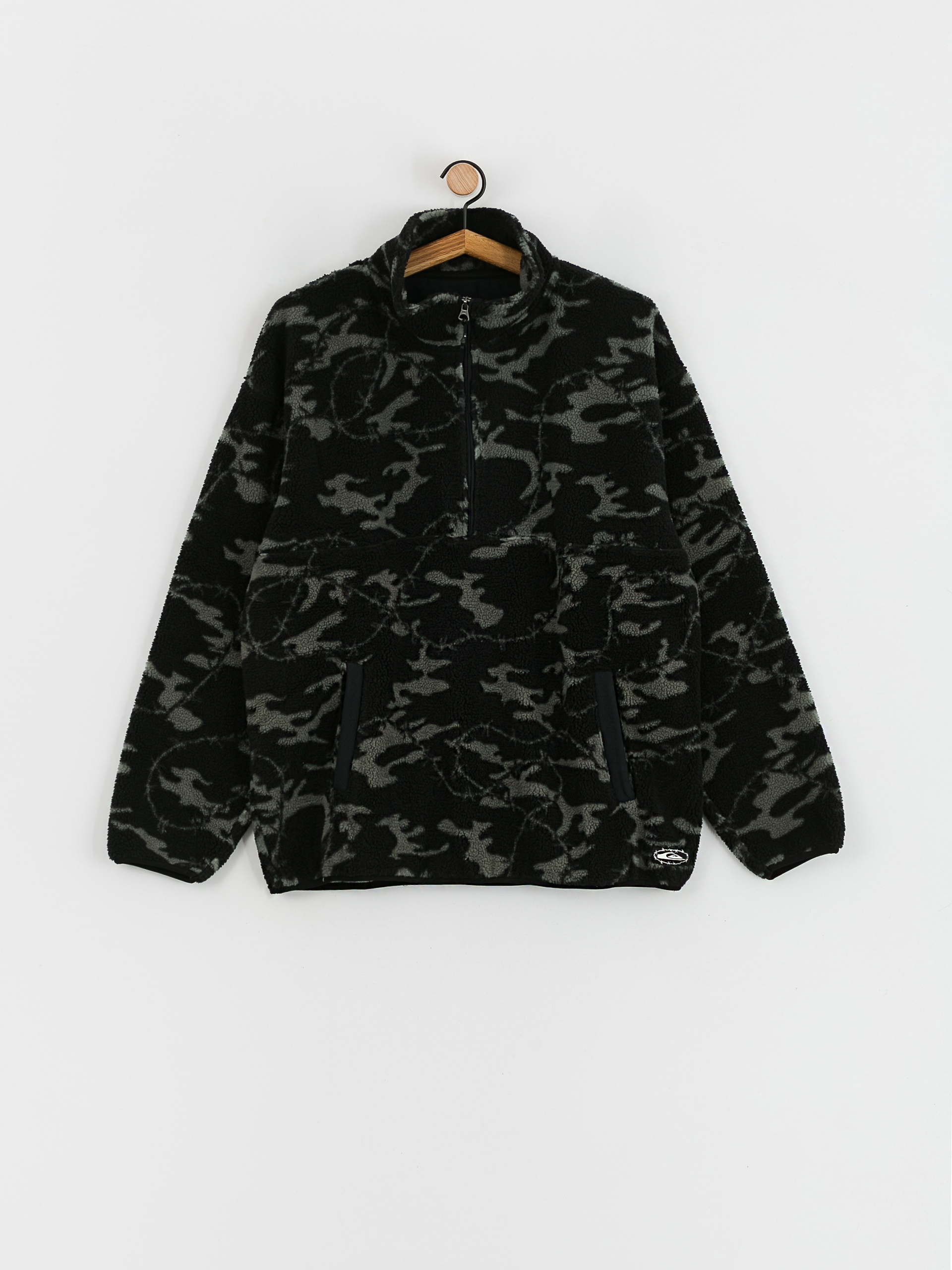 Męski Polar Quiksilver Mikey Zip Sherpa (black mongrel)