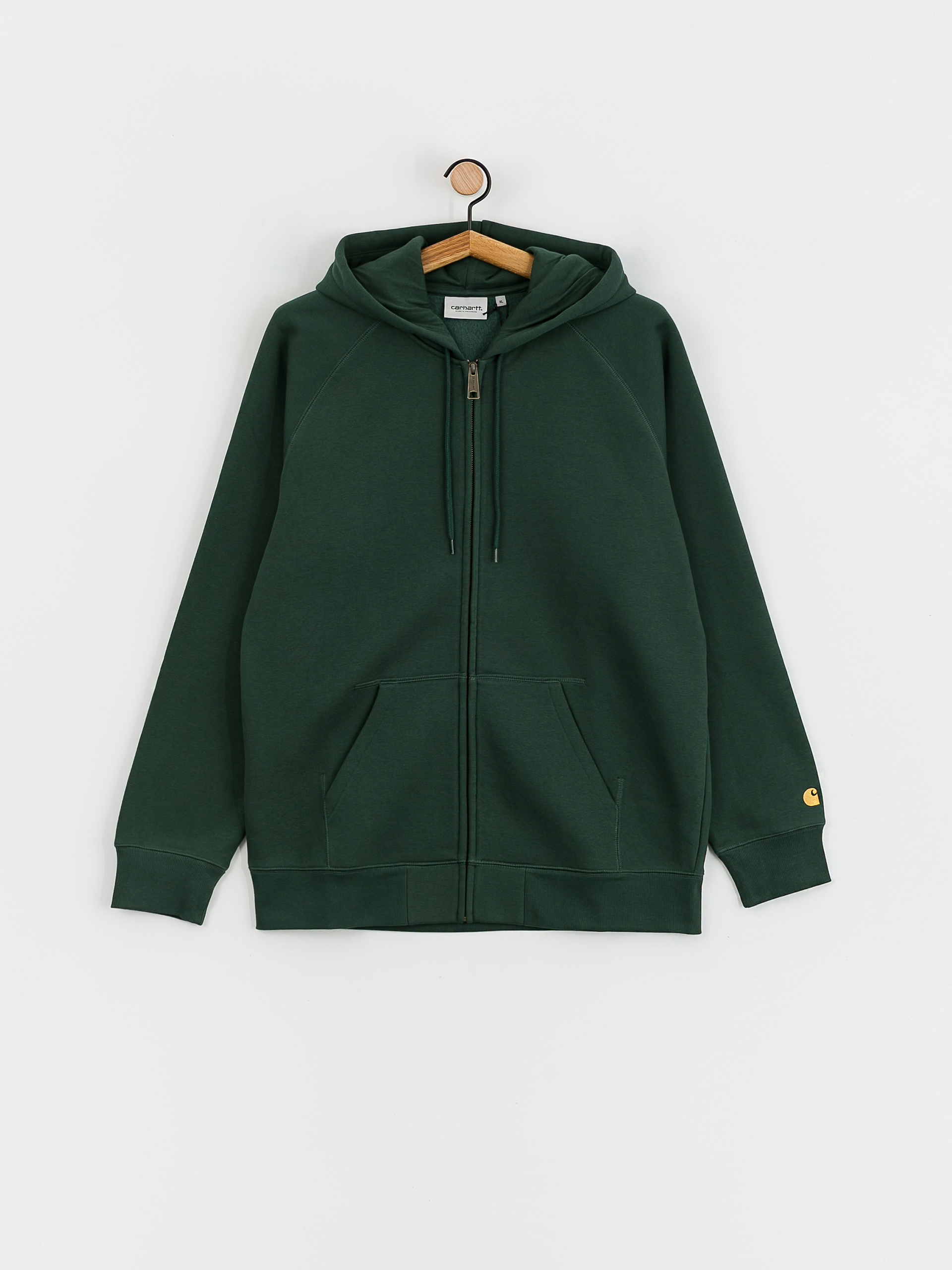 Bluza z kapturem Carhartt WIP Chase ZHD (discovery green/gold)