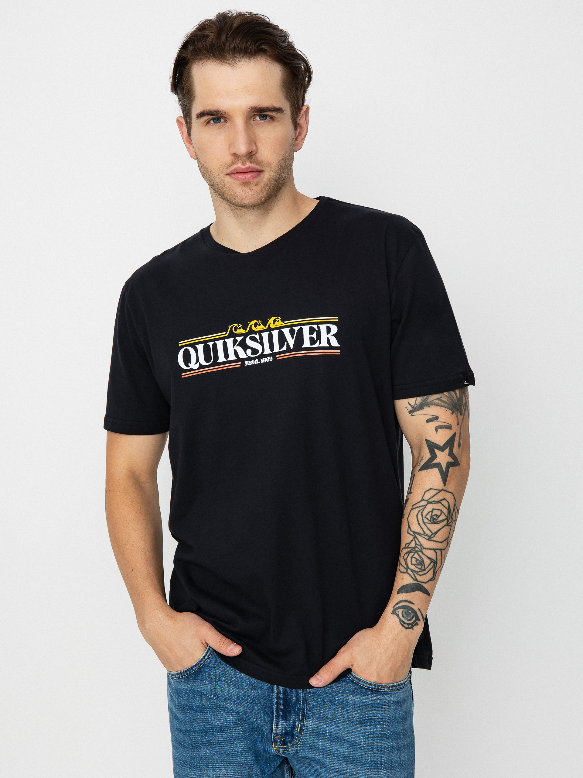 T-shirt Quiksilver Gradient Line (black)