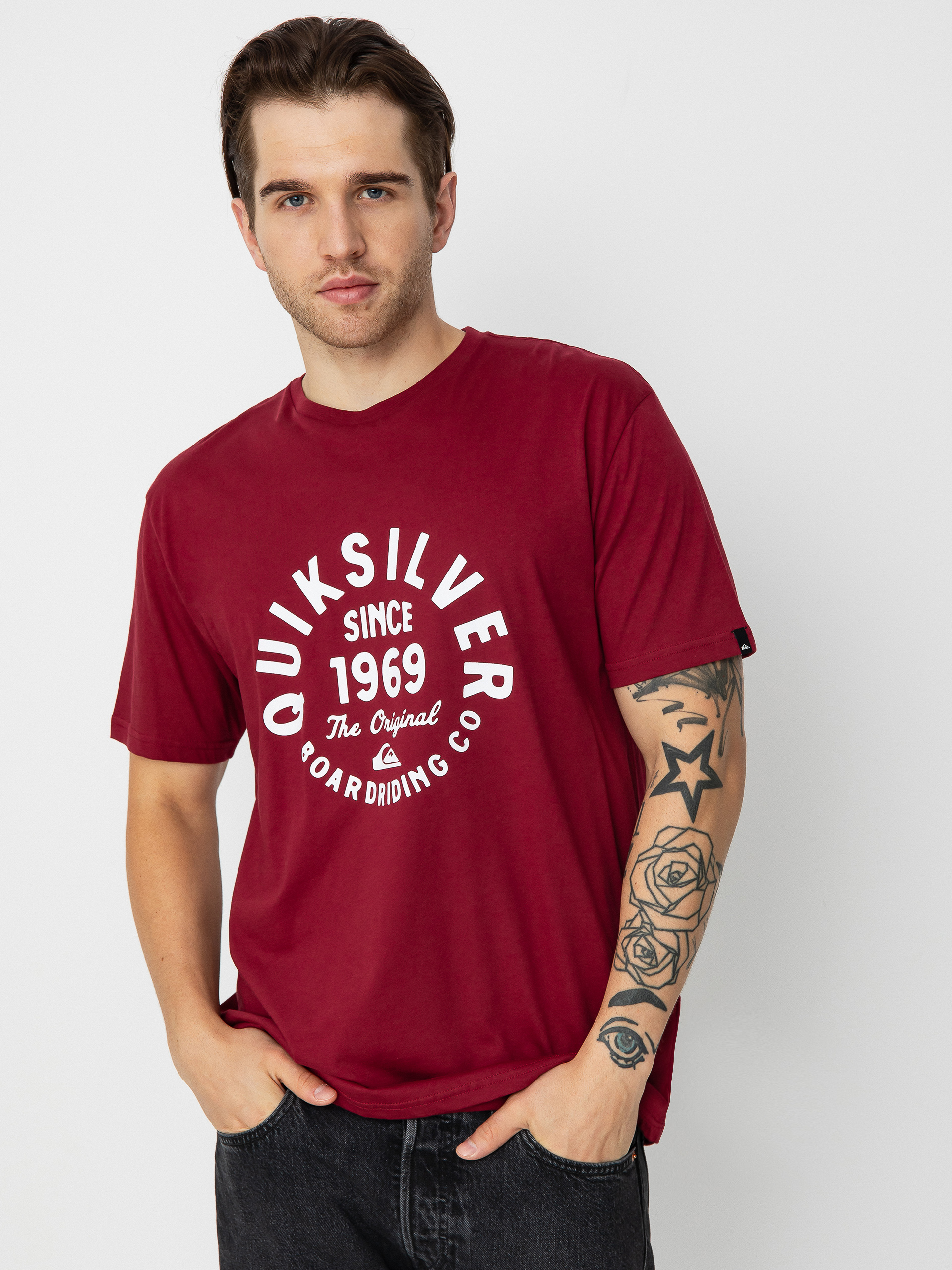 Тениска Quiksilver Circled Script Front (tibetan red)