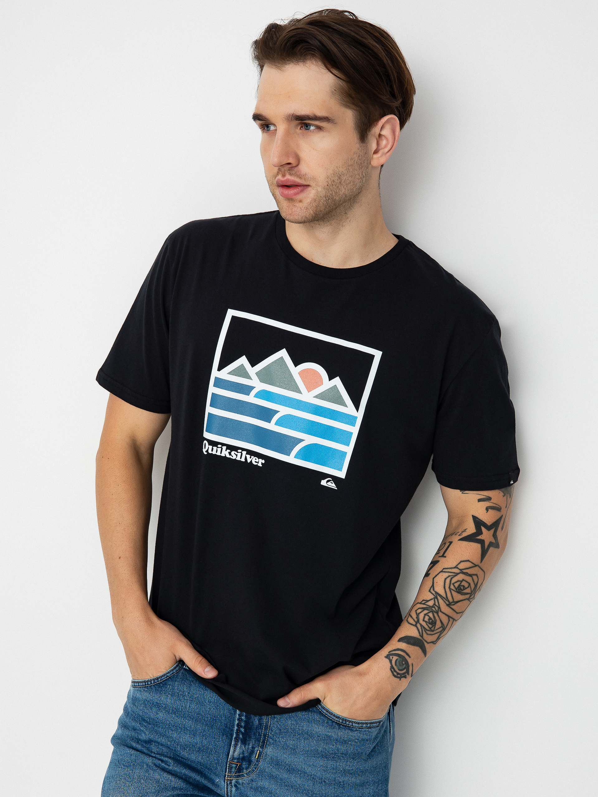 T-shirt Quiksilver Landscape Lines (black)