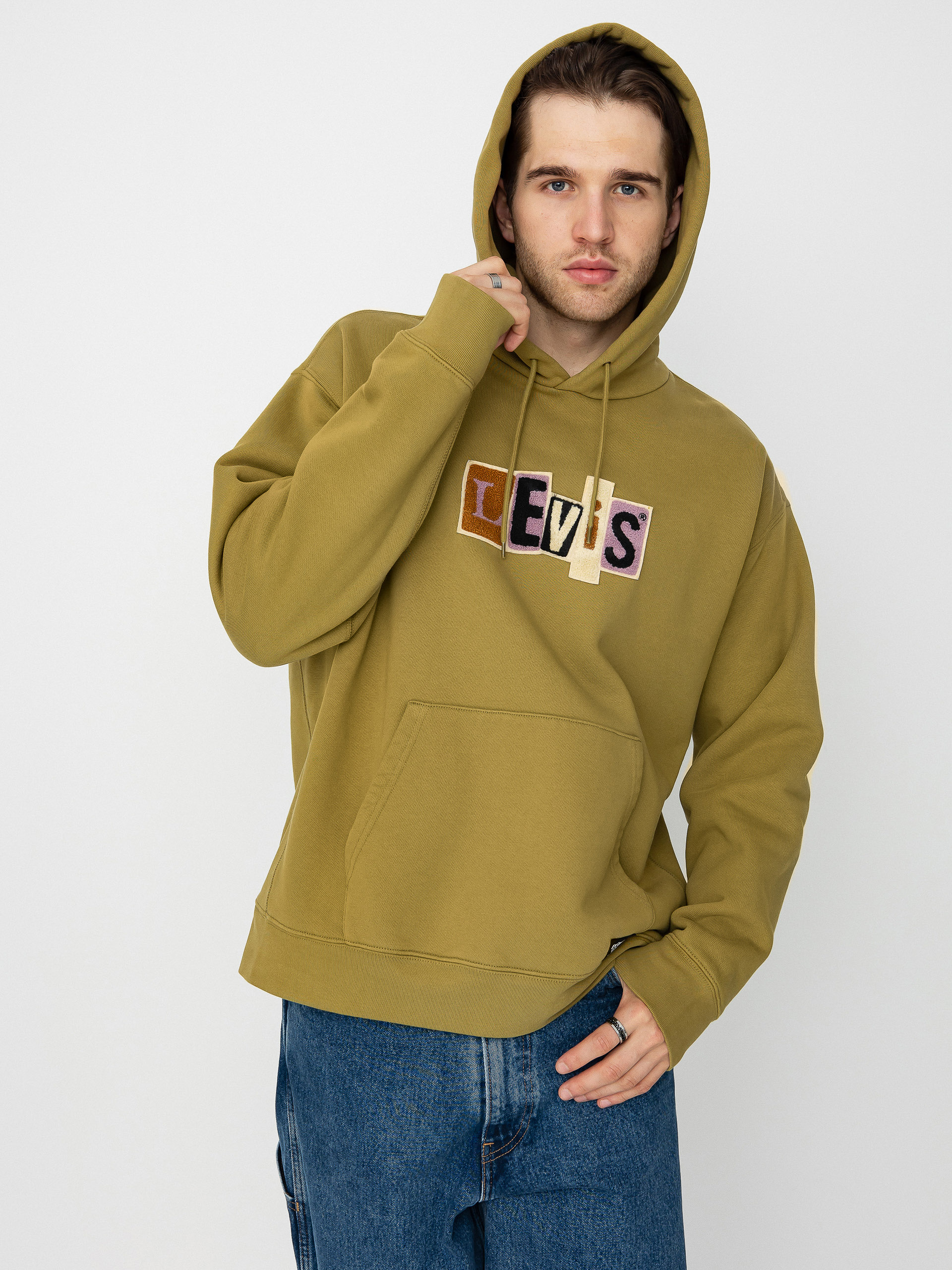 Bluza z kapturem Levi's® Skate HD (green moss)