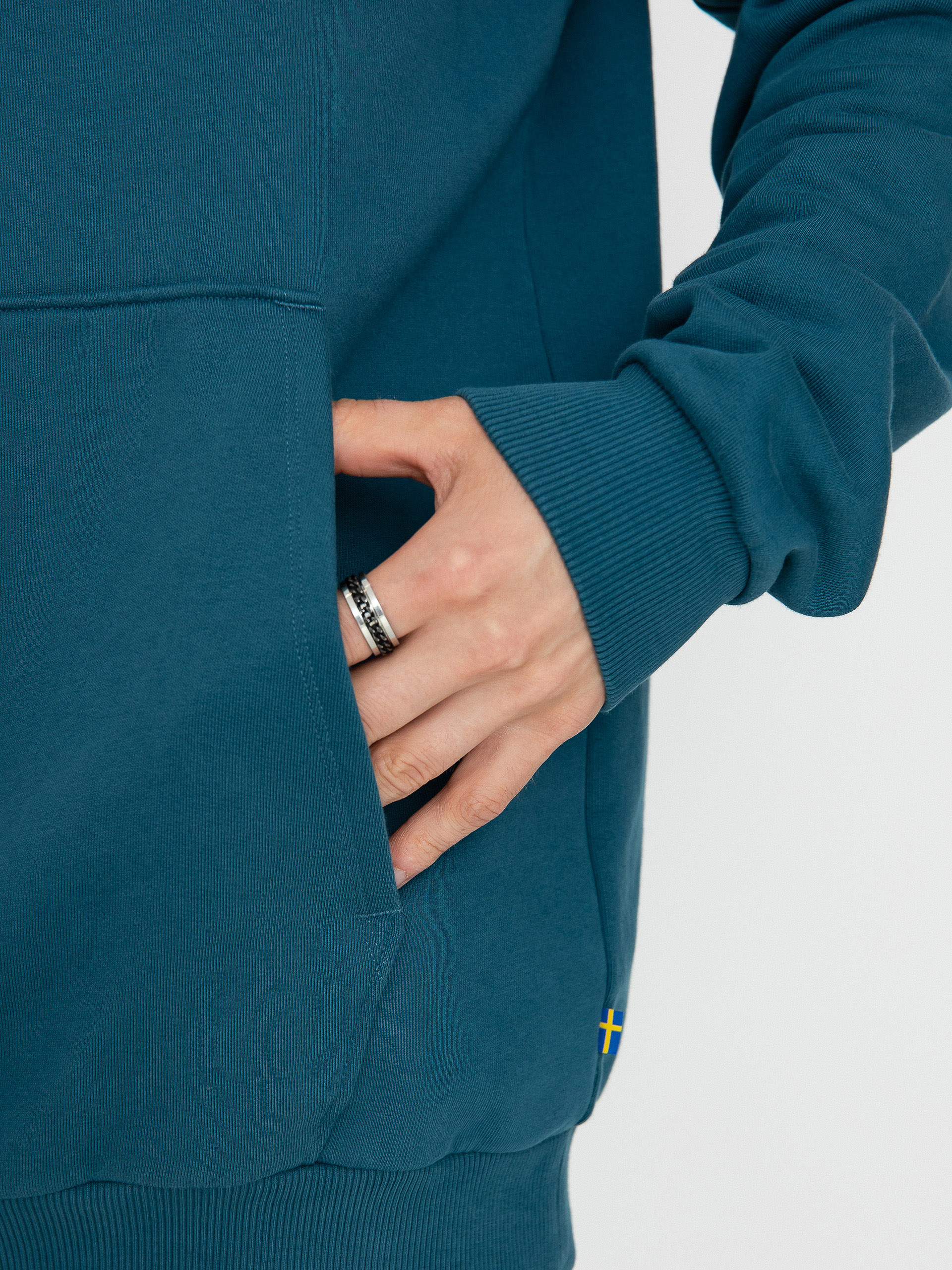 Bluza z kapturem Fjallraven Logo HD (deep sea)