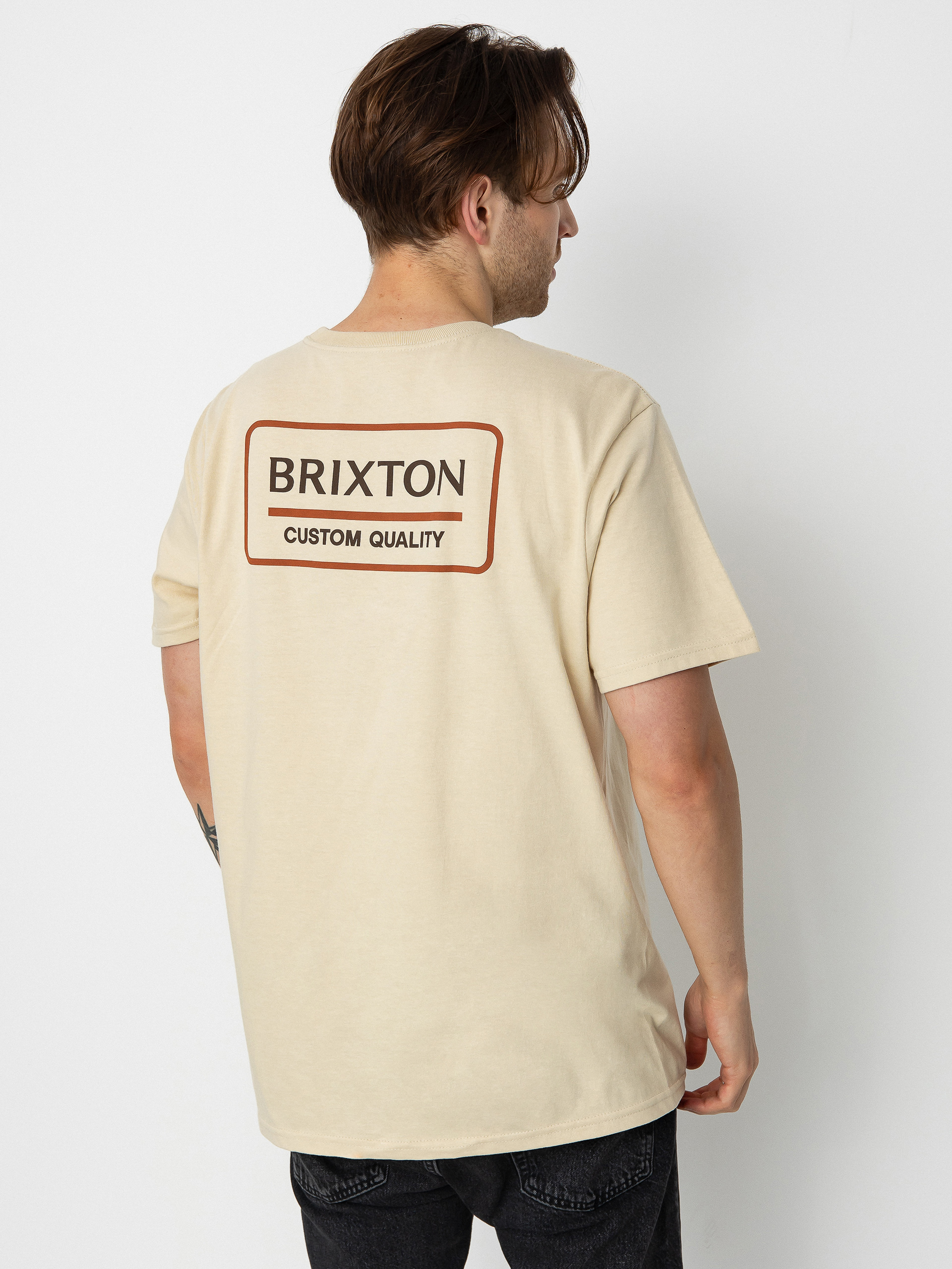 T-shirt Brixton Palmer Proper (cream/paradise orange/dark ear)