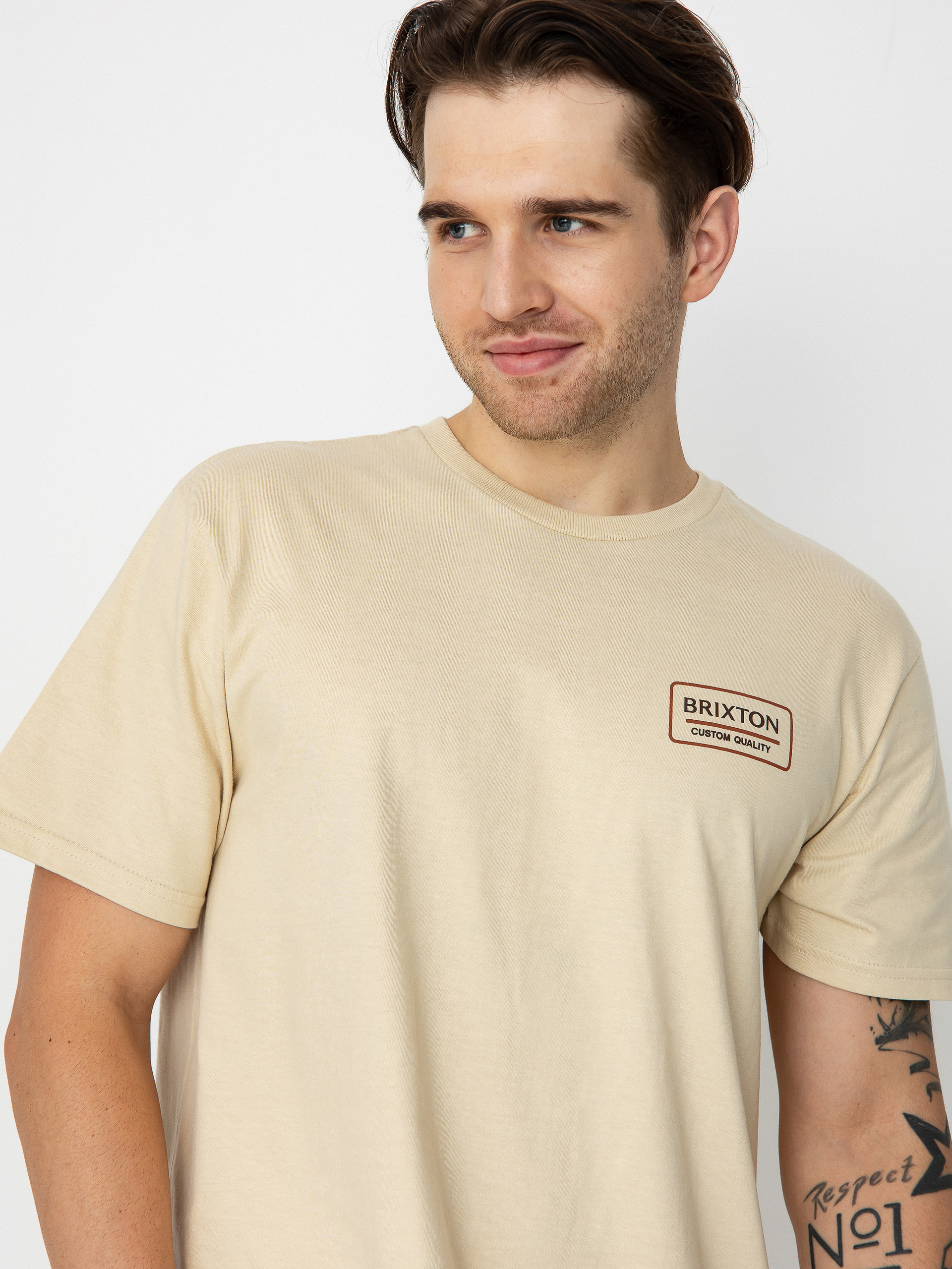 T-shirt Brixton Palmer Proper (cream/paradise orange/dark ear)