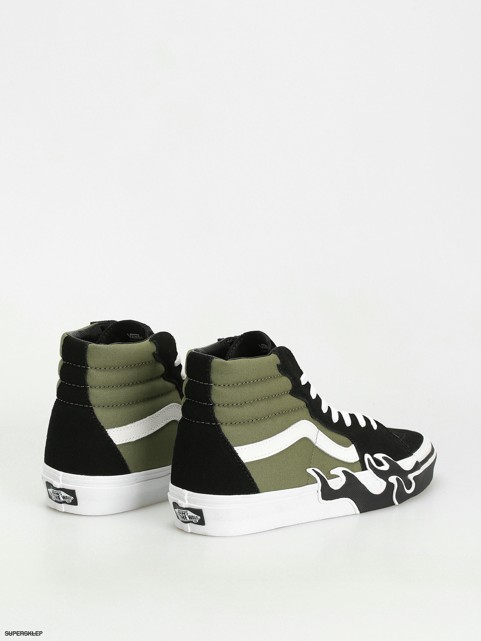 Vans sk8 best sale hi flame green