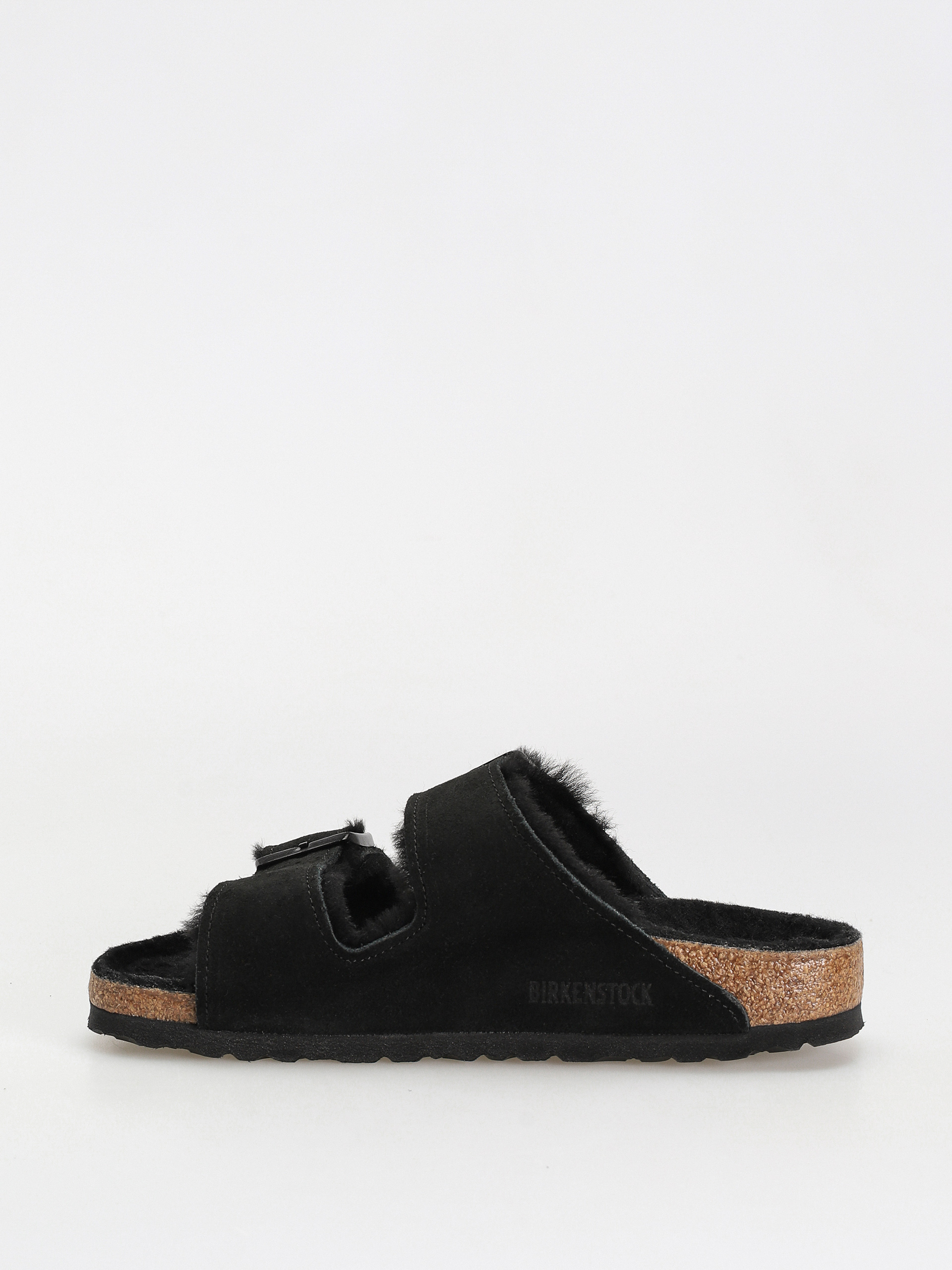 Klapki Birkenstock Arizona Suede Leather Narrow Wmn (black)