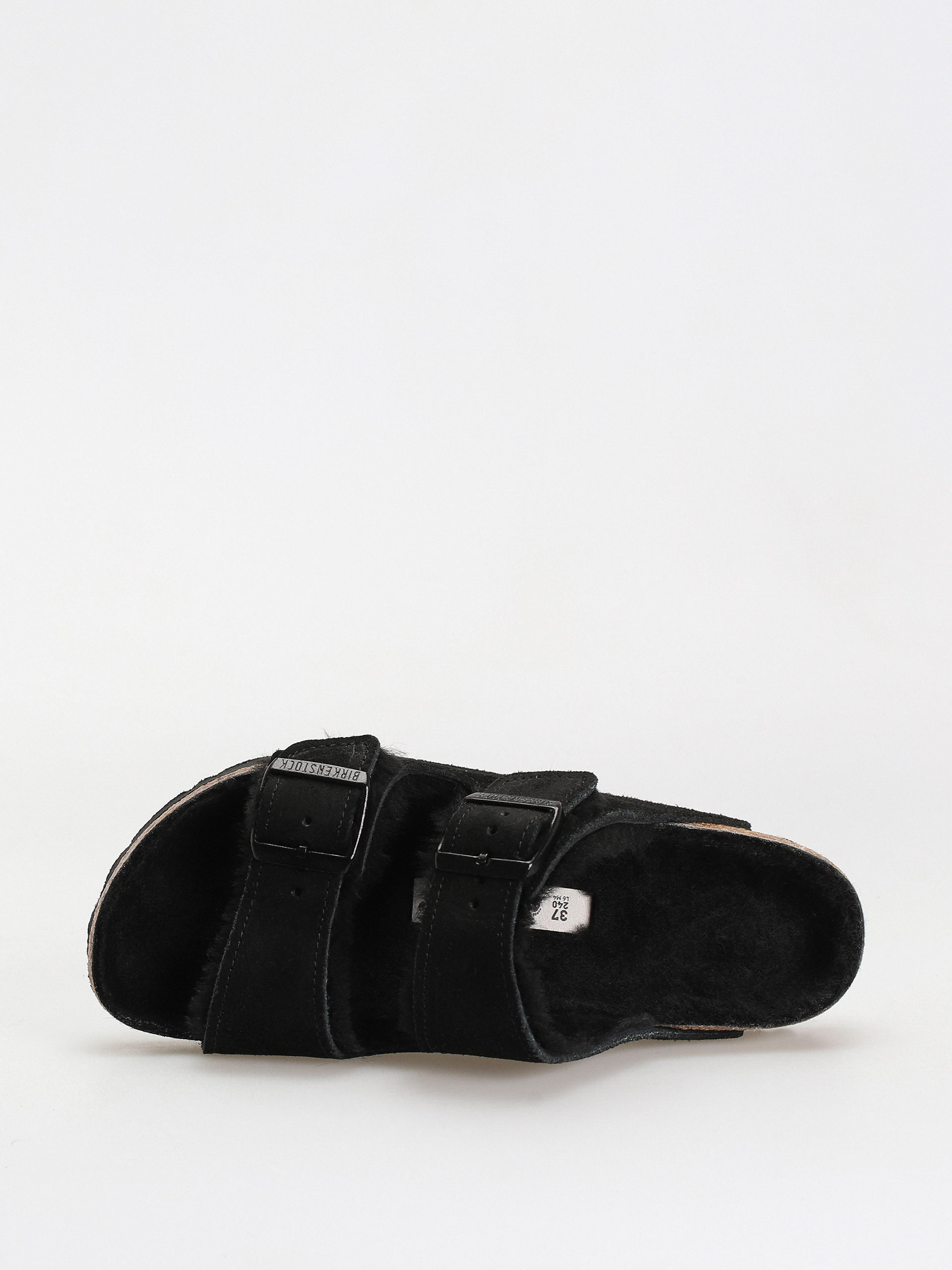 Klapki Birkenstock Arizona Suede Leather Narrow Wmn (black)