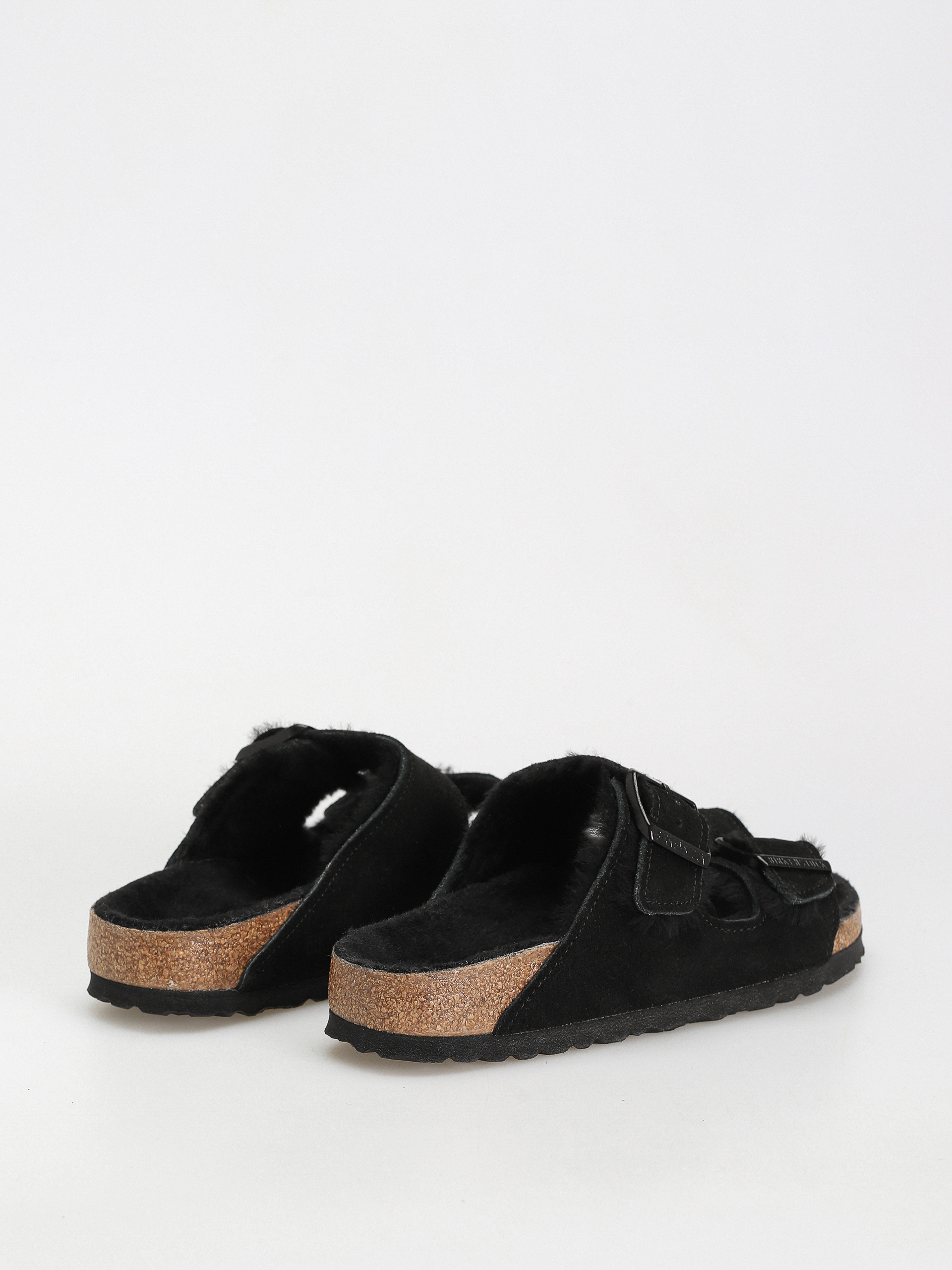 Klapki Birkenstock Arizona Suede Leather Narrow Wmn (black)