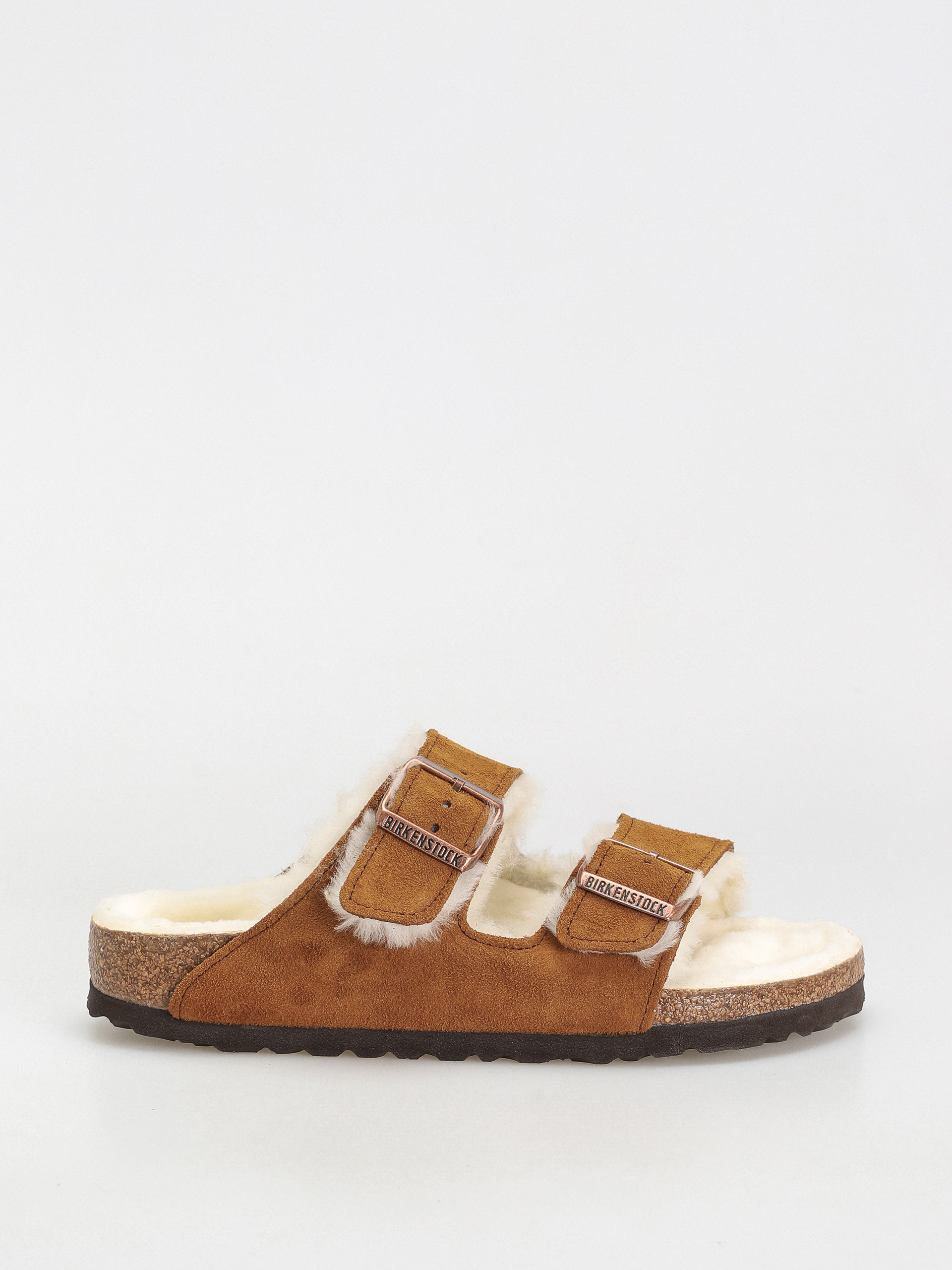 Klapki Birkenstock Arizona Suede Leather Narrow Wmn (mink)
