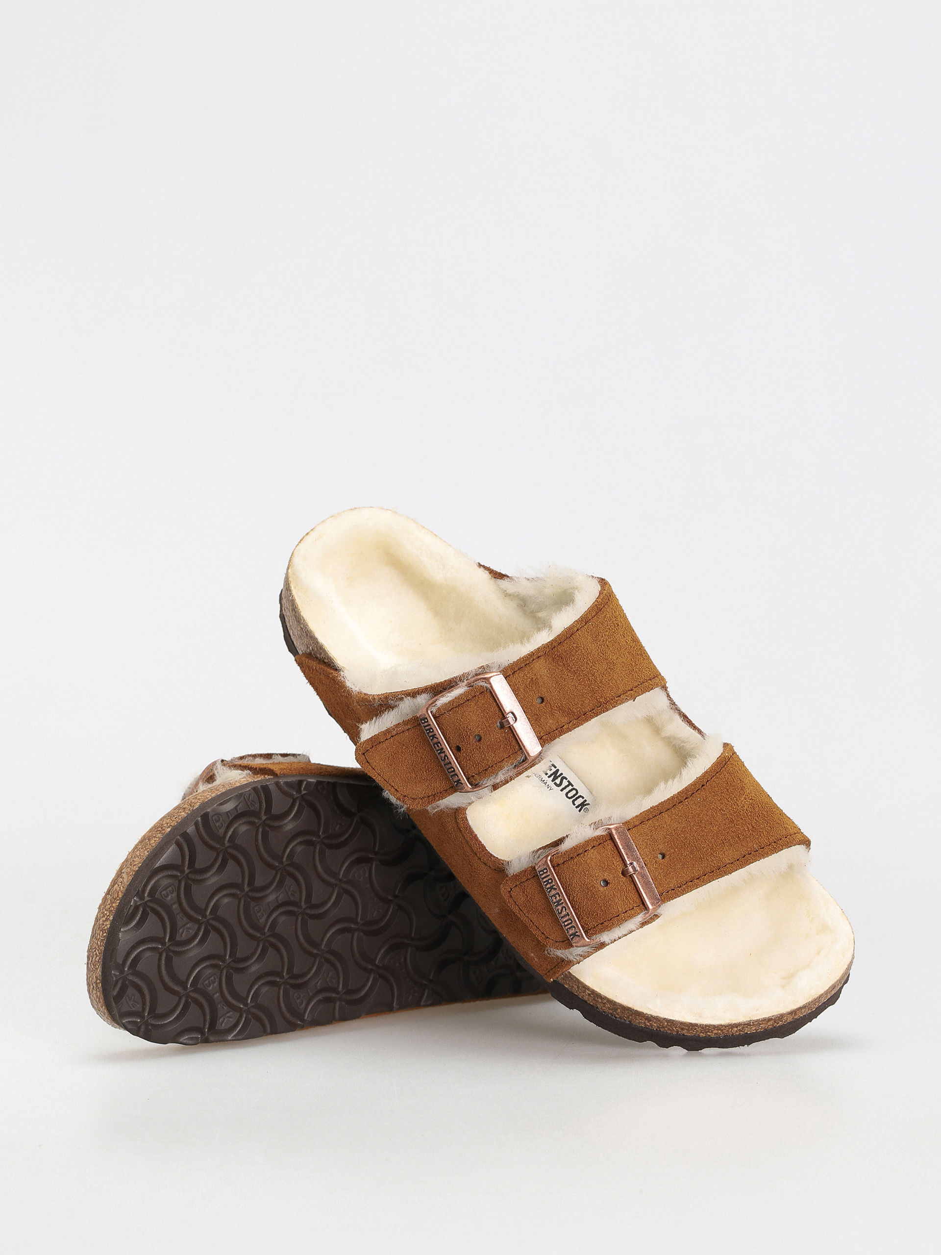 Klapki Birkenstock Arizona Suede Leather Narrow Wmn (mink)