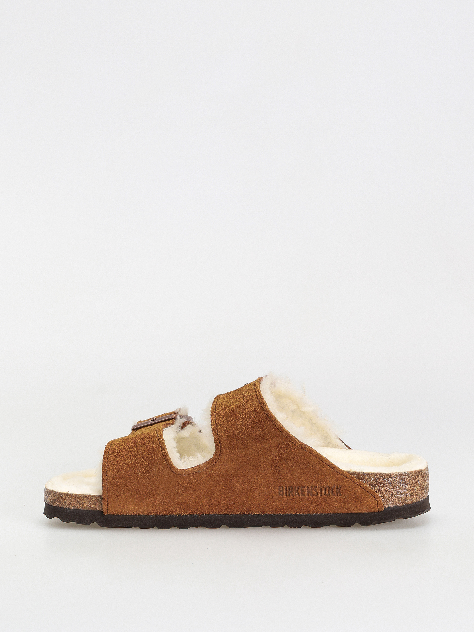 Klapki Birkenstock Arizona Suede Leather Narrow Wmn (mink)
