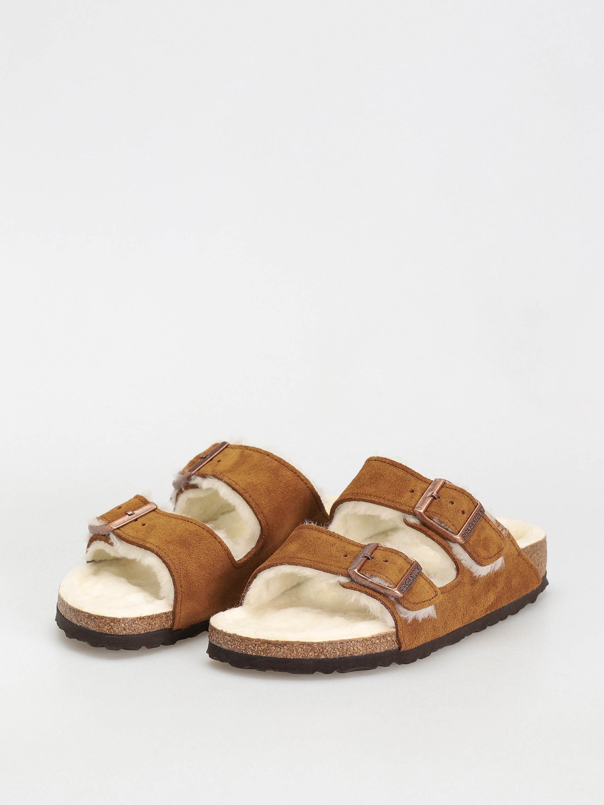 Klapki Birkenstock Arizona Suede Leather Narrow Wmn (mink)