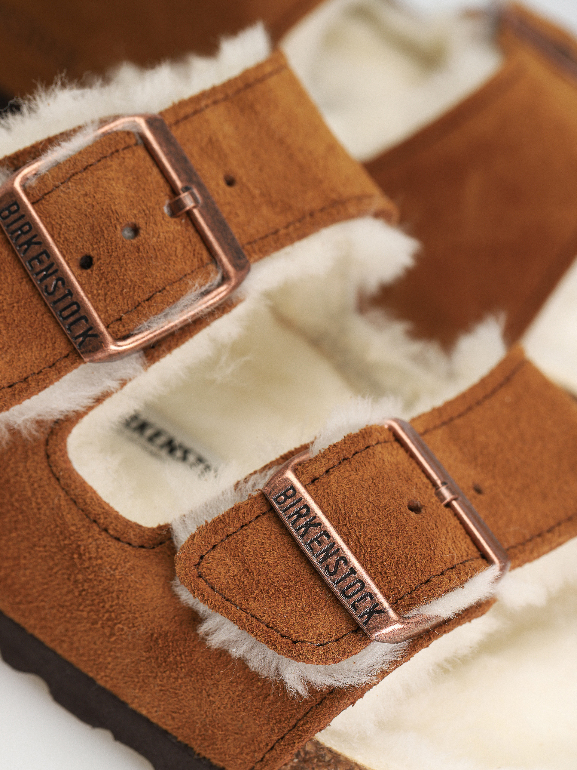Klapki Birkenstock Arizona Suede Leather Narrow Wmn (mink)