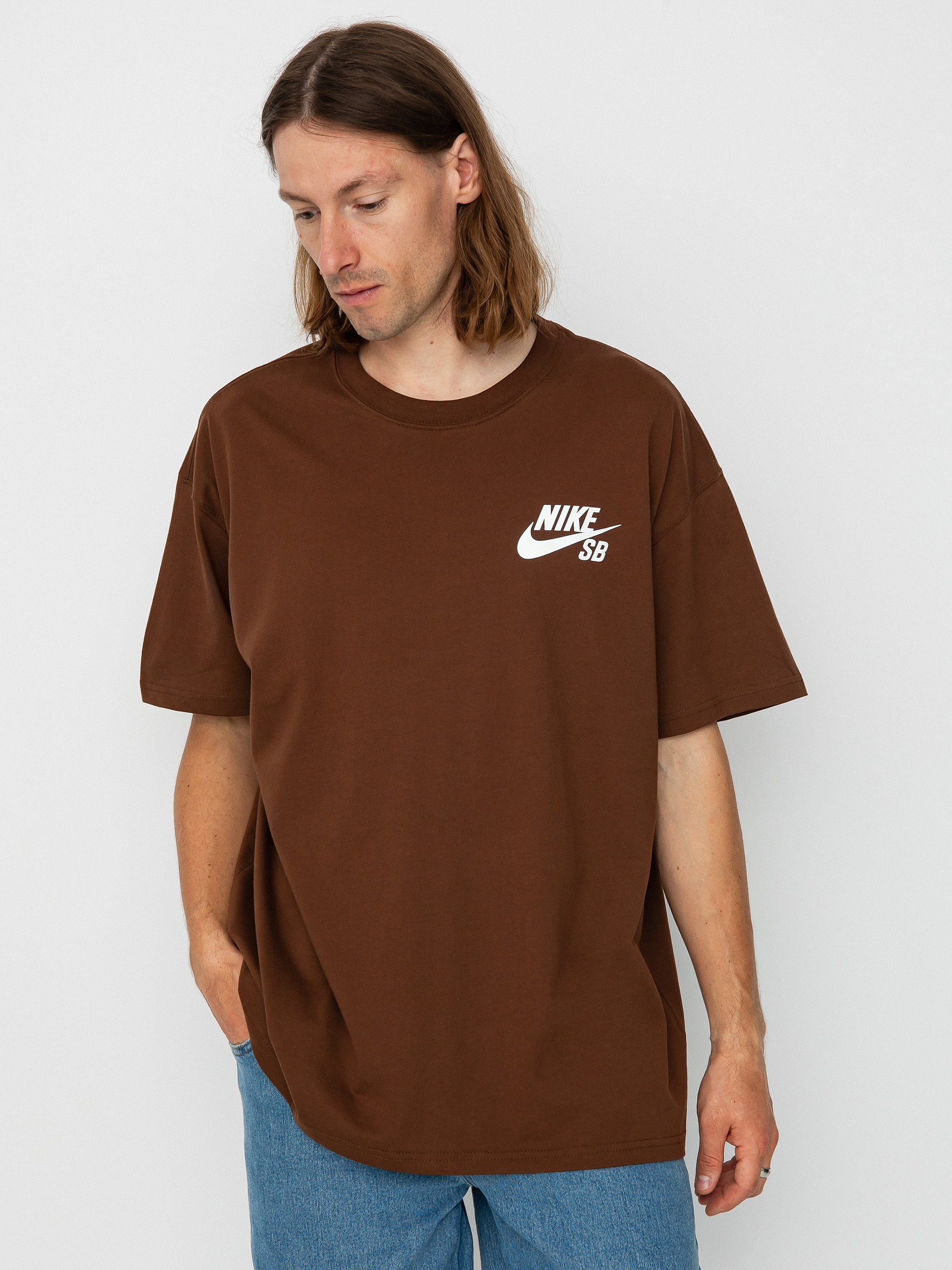 T-shirt Nike SB Logo (cacao  wow/white)