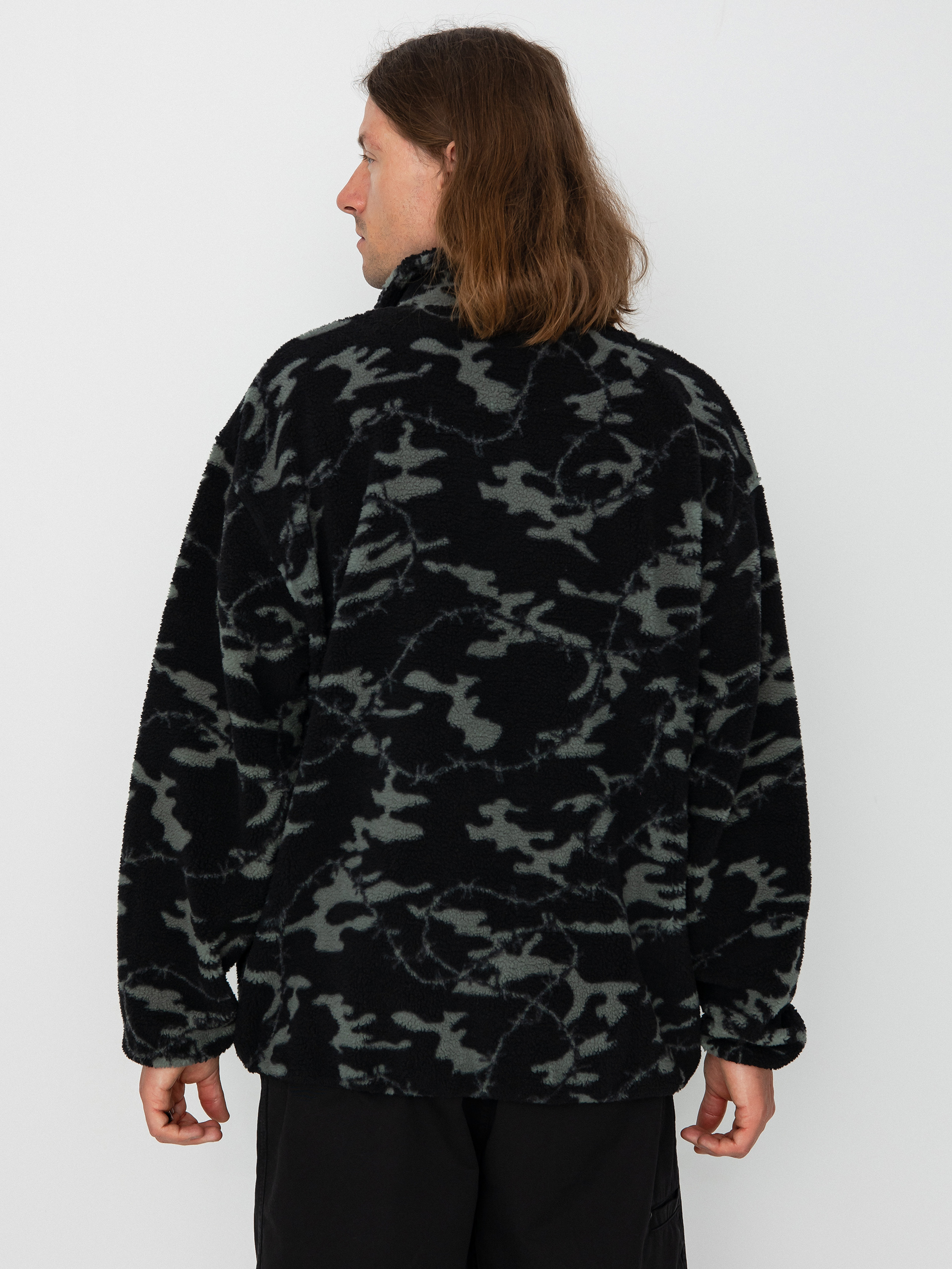 Męski Polar Quiksilver Mikey Zip Sherpa (black mongrel)