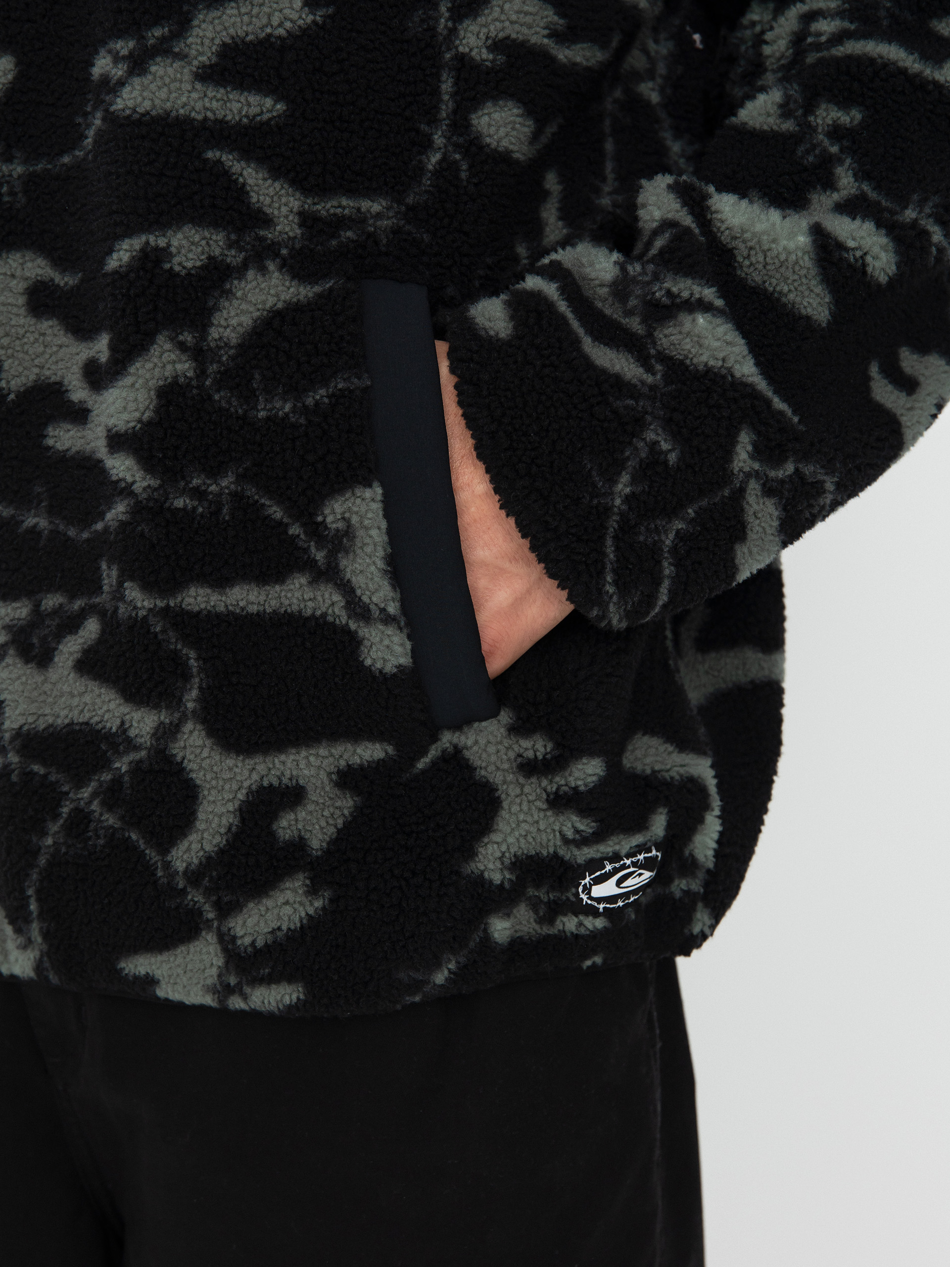 Męski Polar Quiksilver Mikey Zip Sherpa (black mongrel)