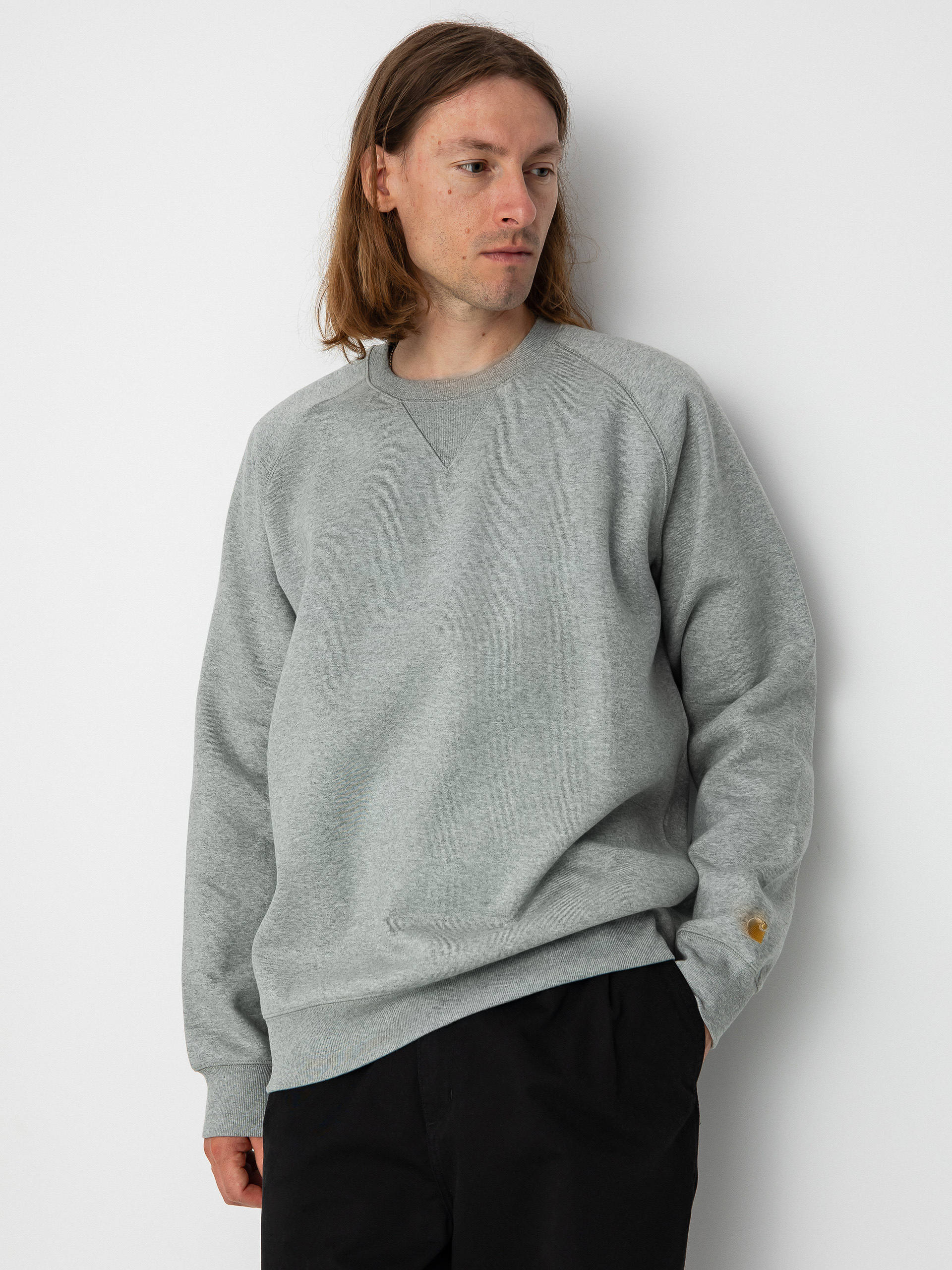 Bluza Carhartt WIP Chase (grey heather/gold)