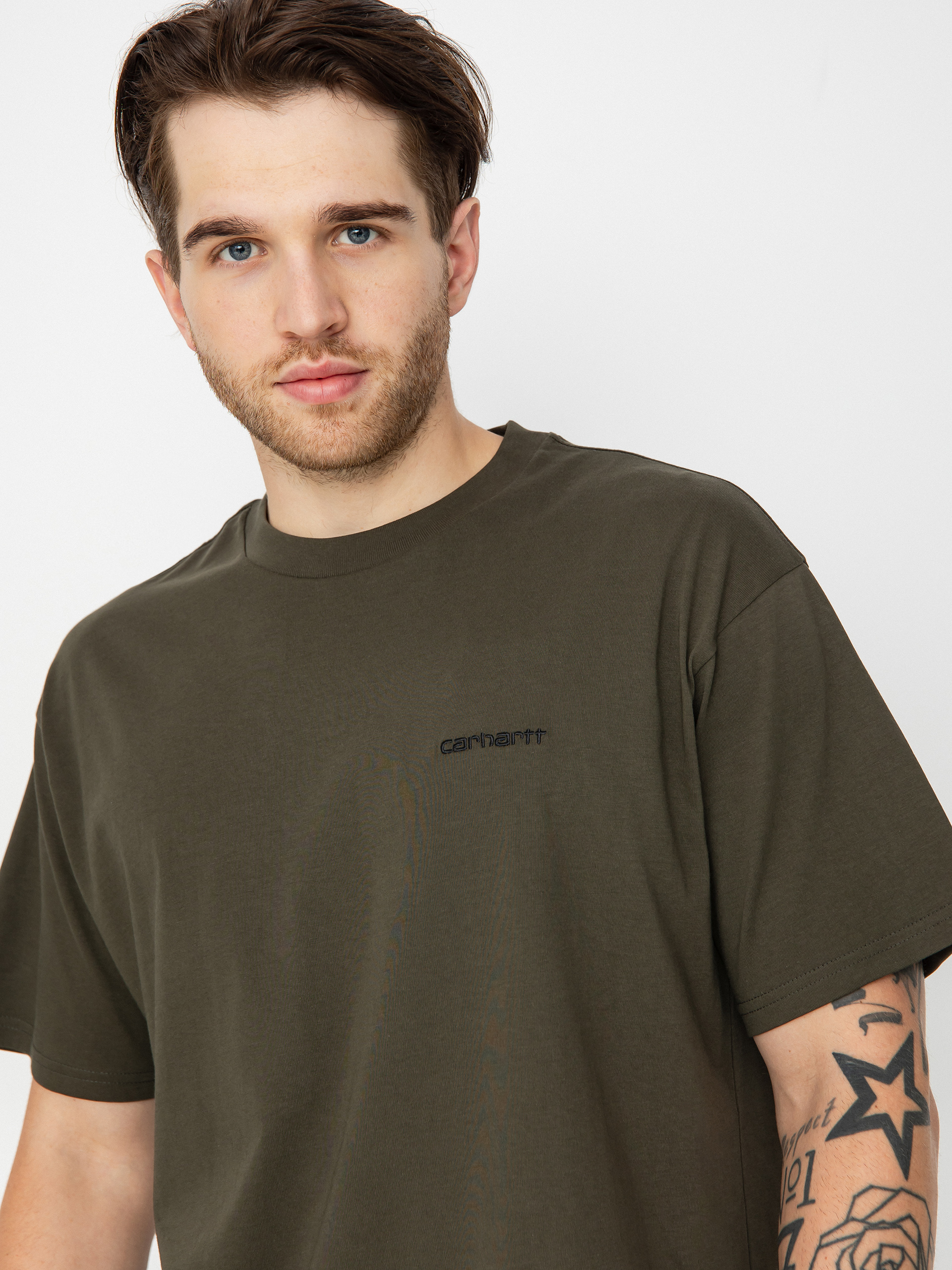 T-shirt Carhartt WIP Script Embroidery (cypress/black)