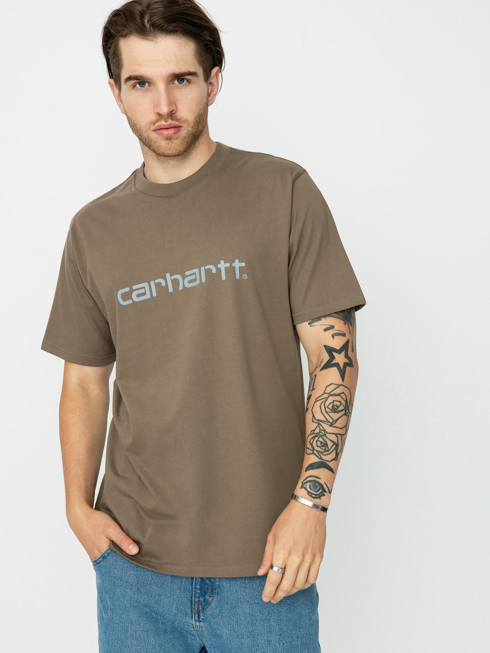 T-shirt Carhartt WIP Script (barista/mirror)