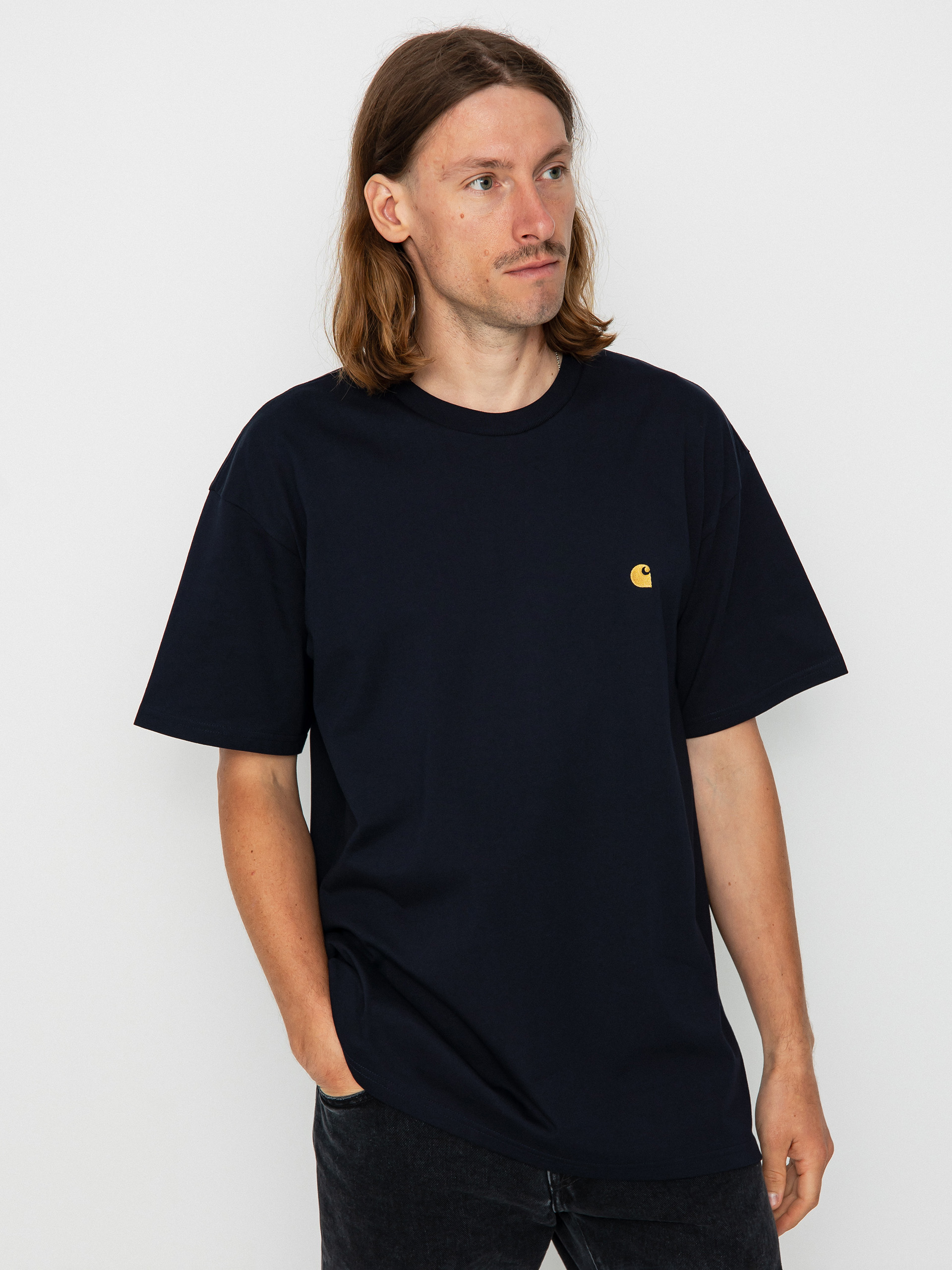 T-shirt Carhartt WIP Chase (dark navy/gold)