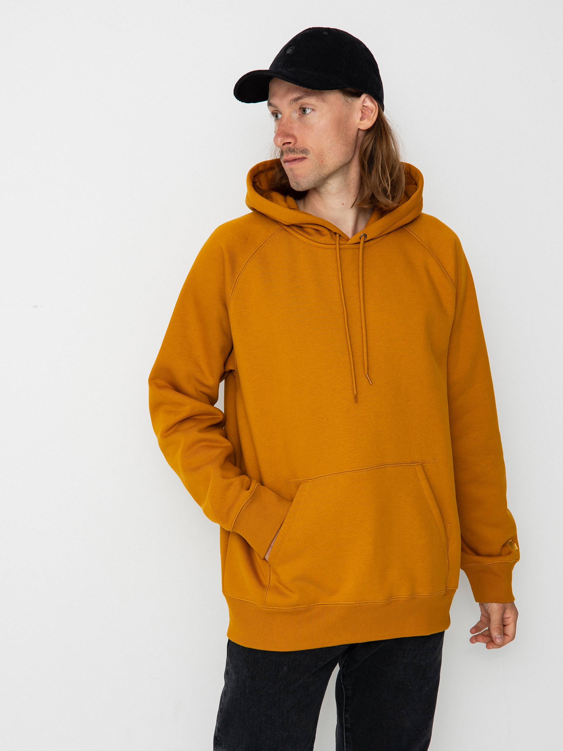Bluza z kapturem Carhartt WIP Chase HD (buckthorn/gold)